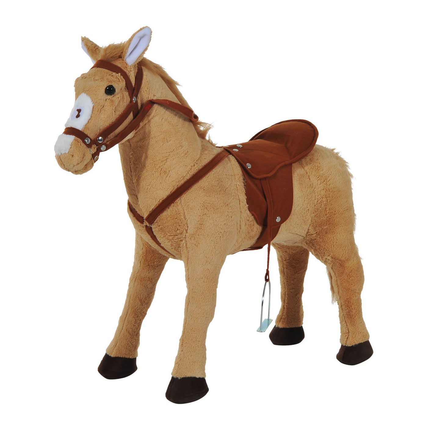 Nancy's Estero Rijpaard - Beige - Pluche, Metaal, Pp Katoen - 33,46 cm x 11,02 cm x 23,62 cm