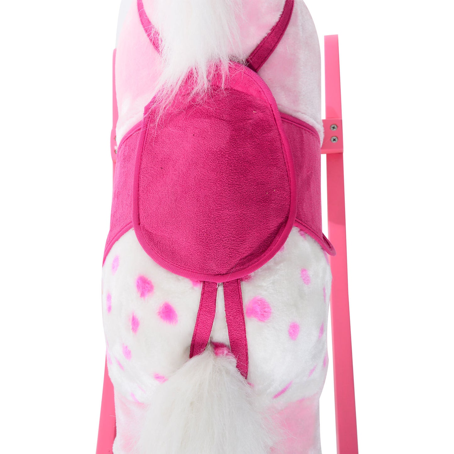 Nancy's Fireburn Kinder hobbelpaard - Roze - Pluche, Populier - 29,13 cm x 11.024 cm x 25,59 cm
