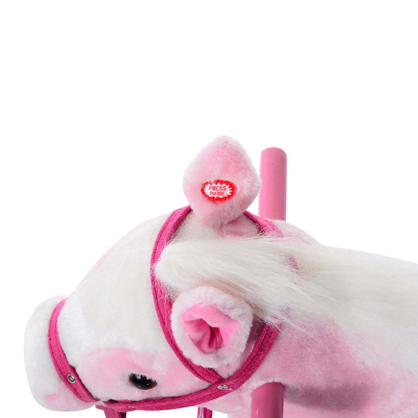Nancy's Fireburn Kinder hobbelpaard - Roze - Pluche, Populier - 29,13 cm x 11.024 cm x 25,59 cm