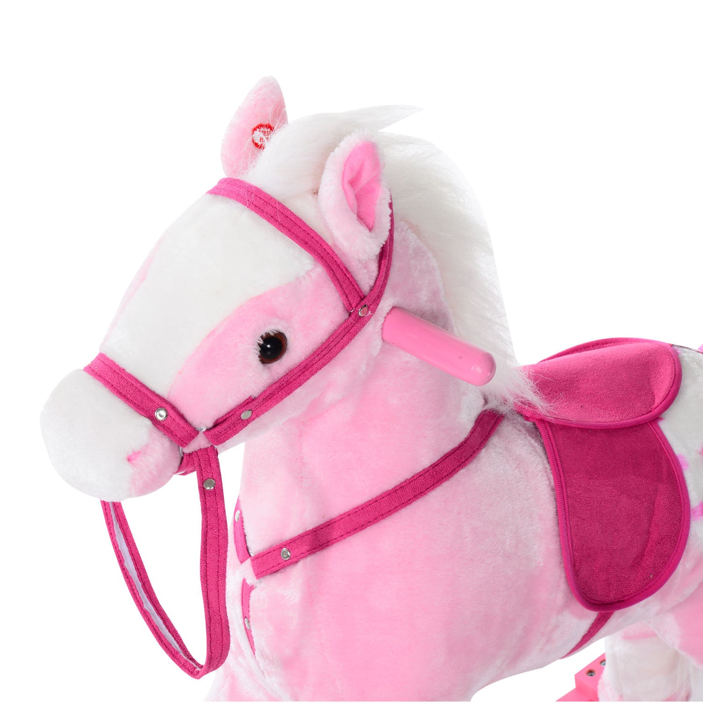 Nancy's Fireburn Kinder hobbelpaard - Roze - Pluche, Populier - 29,13 cm x 11.024 cm x 25,59 cm