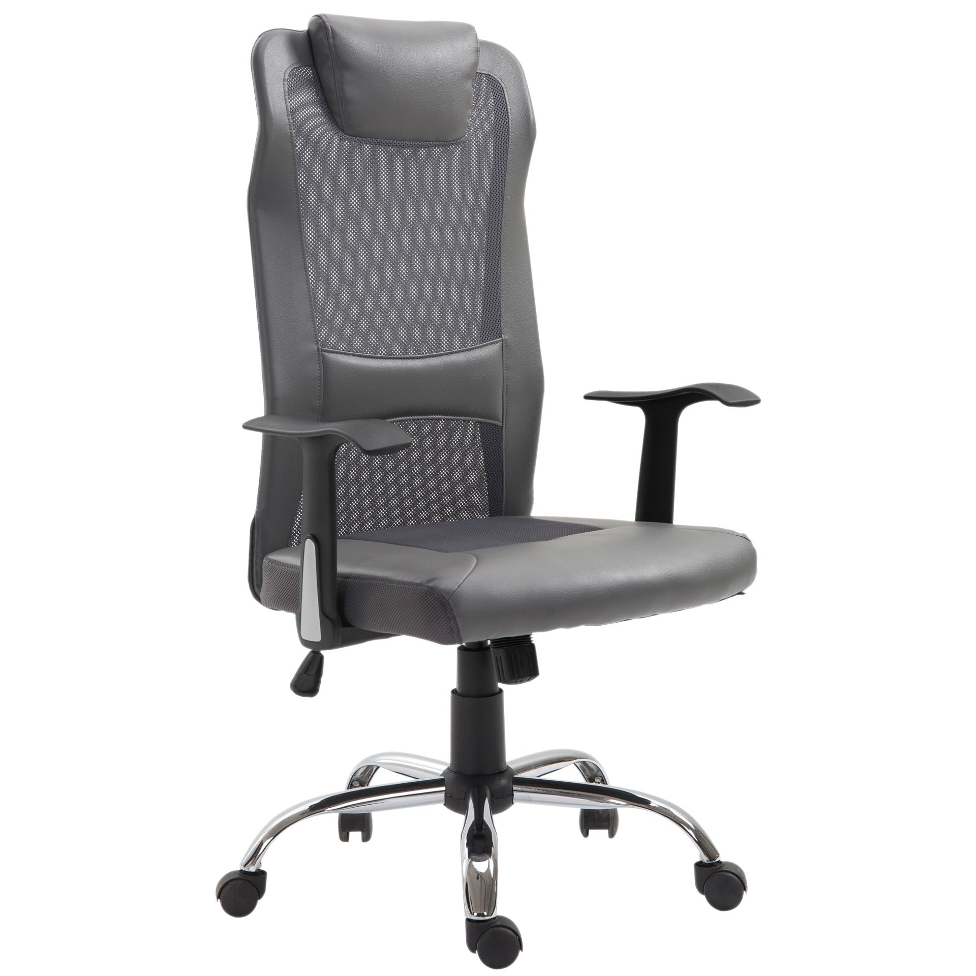 Nancy's Haulover Office Chair - Ergonomic - Swivel - Adjustable Height - Gray - Faux Leather