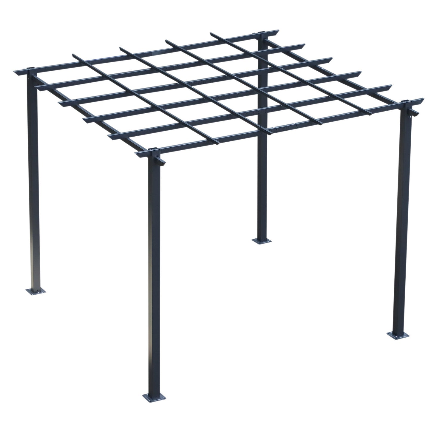 Nancy's Laguna Rose Rozenpaviljoen - Pergola - Overkapping - Plantentralie - Prieel - Zwart - ± 300 x 300 cm