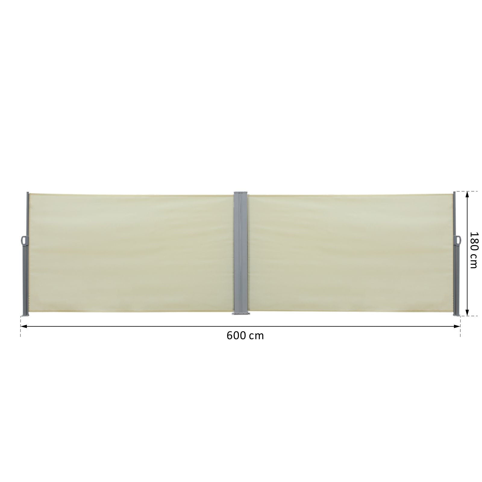 Nancy's Ranchito Double Side Luifel Privacy Screen - Crème - Polyester, Metaal - 236,22 cm x cm x 70,86 cm