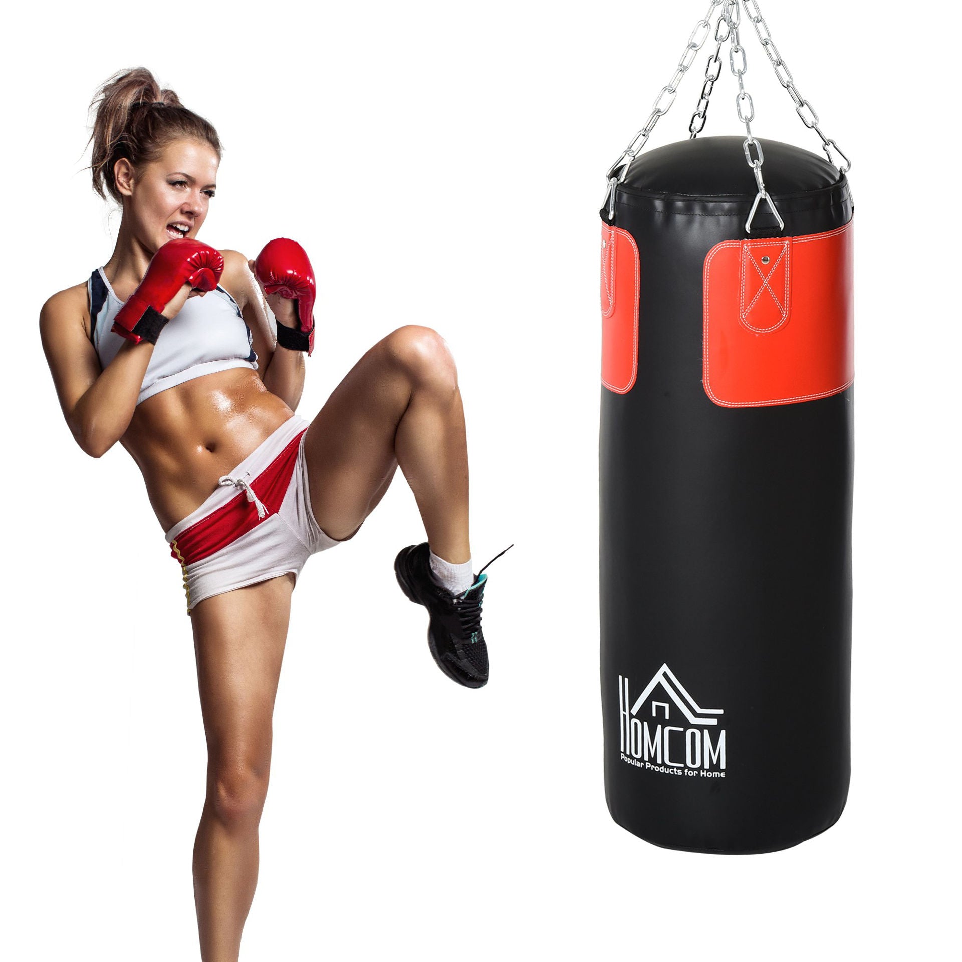 Sac de boxe Nancy's Table Rock - Set de boxe - Accessoires inclus - Noir / Rouge