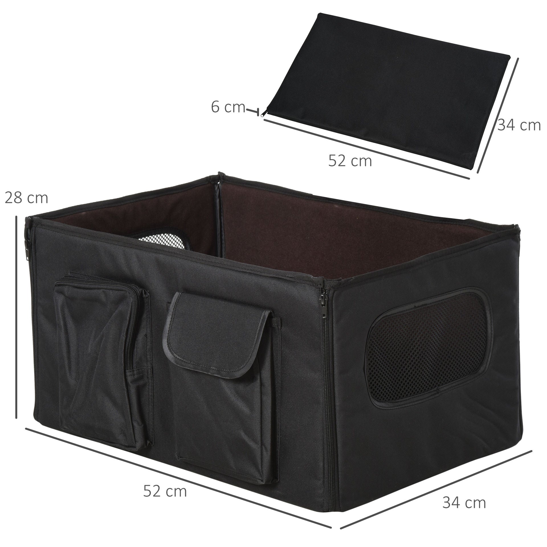 Nancy's Trinidad Dog Bag - Zwart - Stof, Mesh - 20,47 cm x 13,38 cm x 11,02 cm