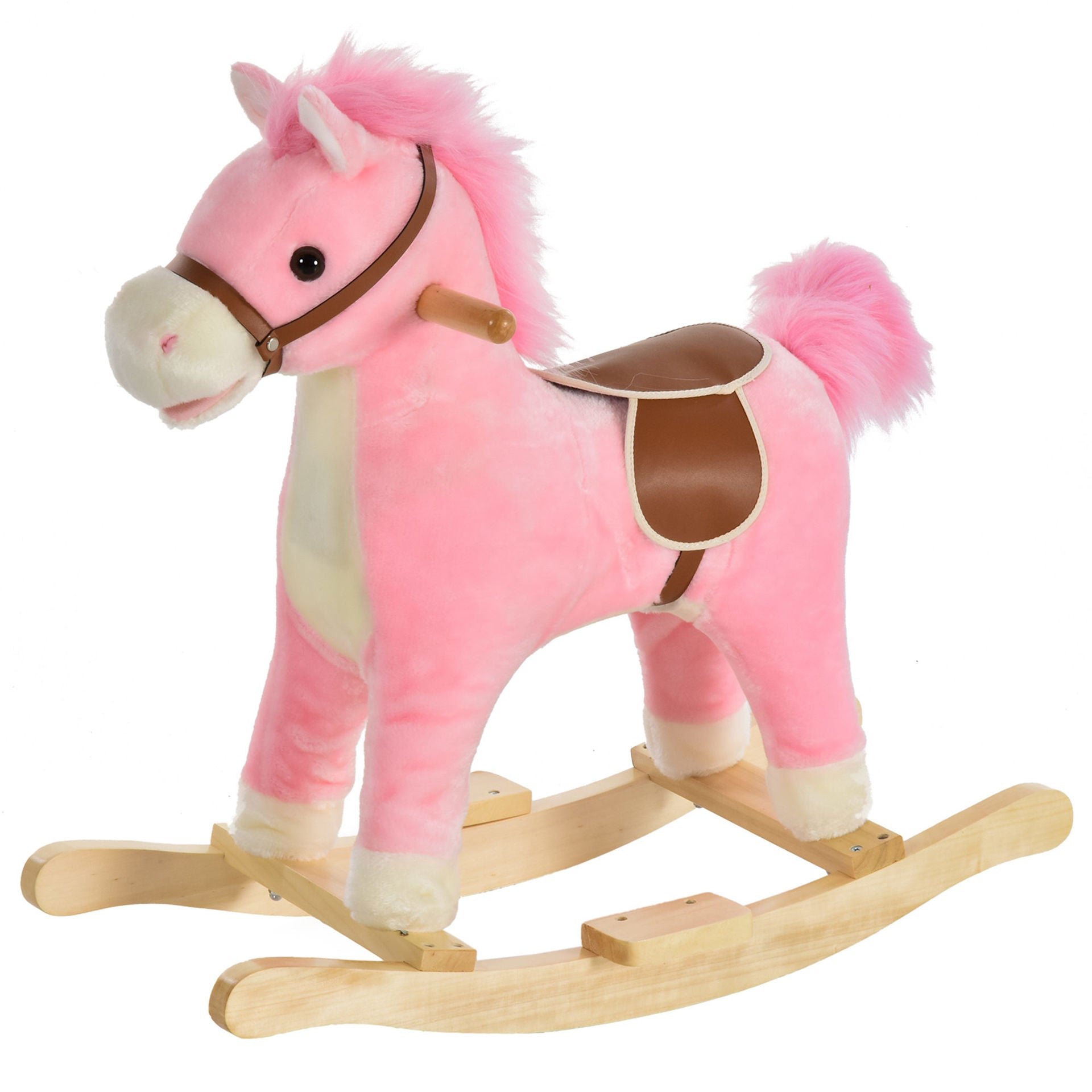 Nancy's Tu-Tu Camp Children Rocking Horse Baby - Rose - Peluche, Bois, Acier - 25,59 cm x 12,79 cm x 24,01 cm