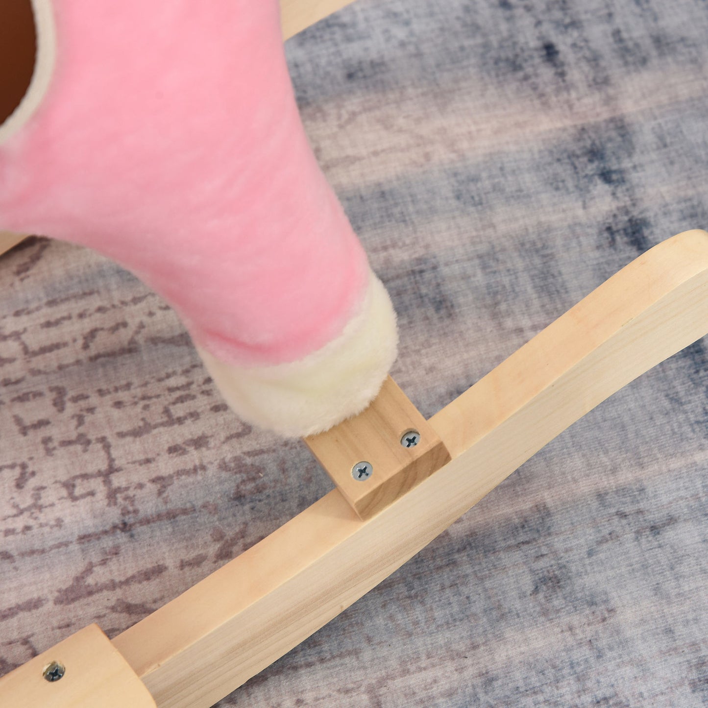 Nancy's Tu-Tu Camp Children Rocking Horse Baby - Roze - Pluche, Hout, Staal - 25,59 cm x 12,79 cm x 24,01 cm