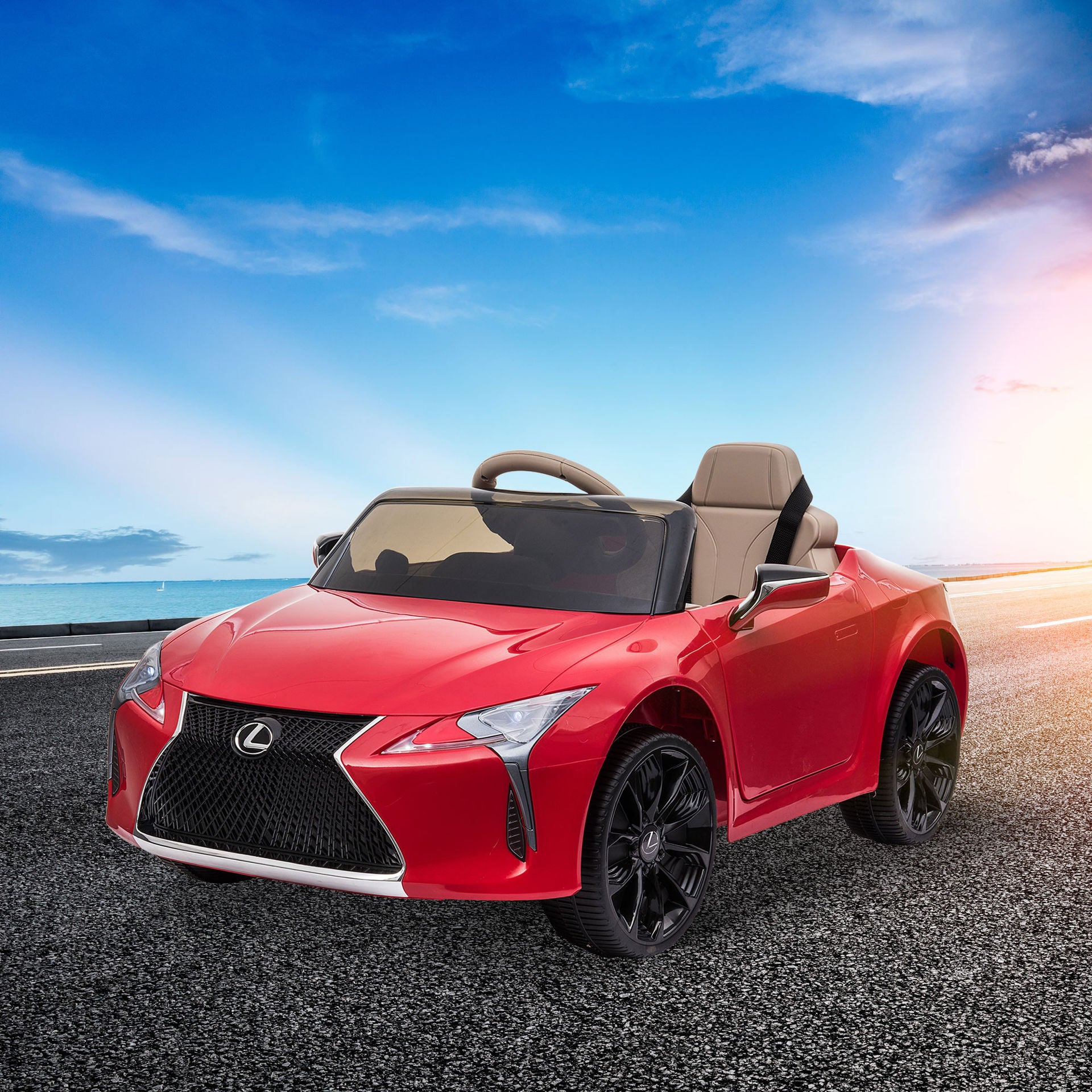 Nancy's Twin Cays Lexus Kids Car - Electric Toy Car - MP3 - Music - Light - Red
