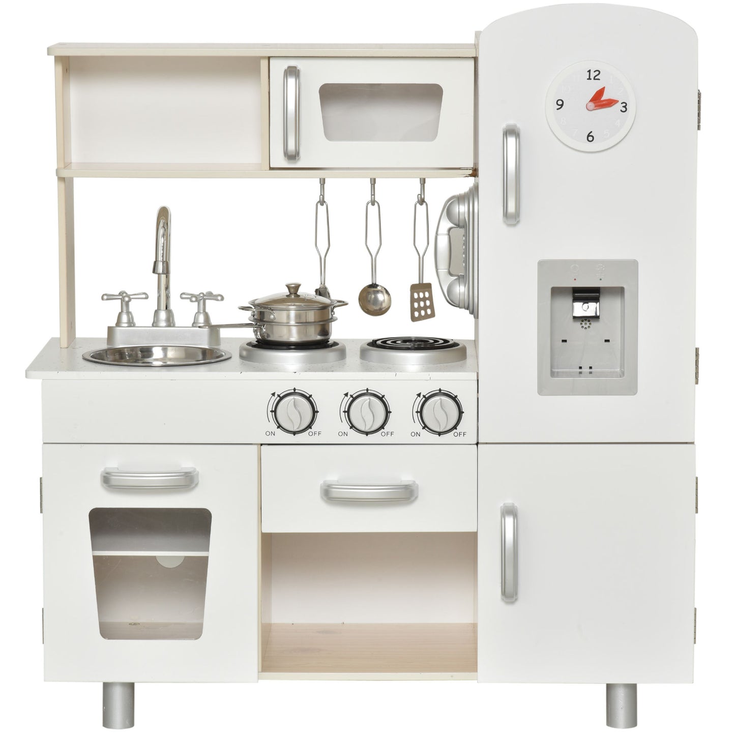 Nancy's Hellgate Kinderkeuken Met Veel Accessoires - Wit - Grenen, Mdf - 30,31 cm x 11,81 cm x 32,28 cm