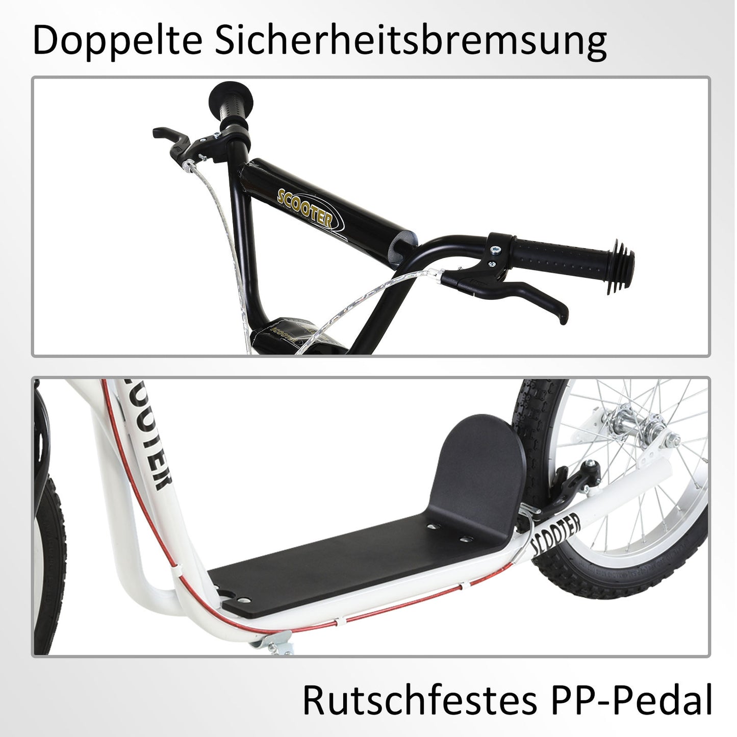 Nancy's Main River City step op luchtbanden - Wit - 139L x 58B x 90-96H cm