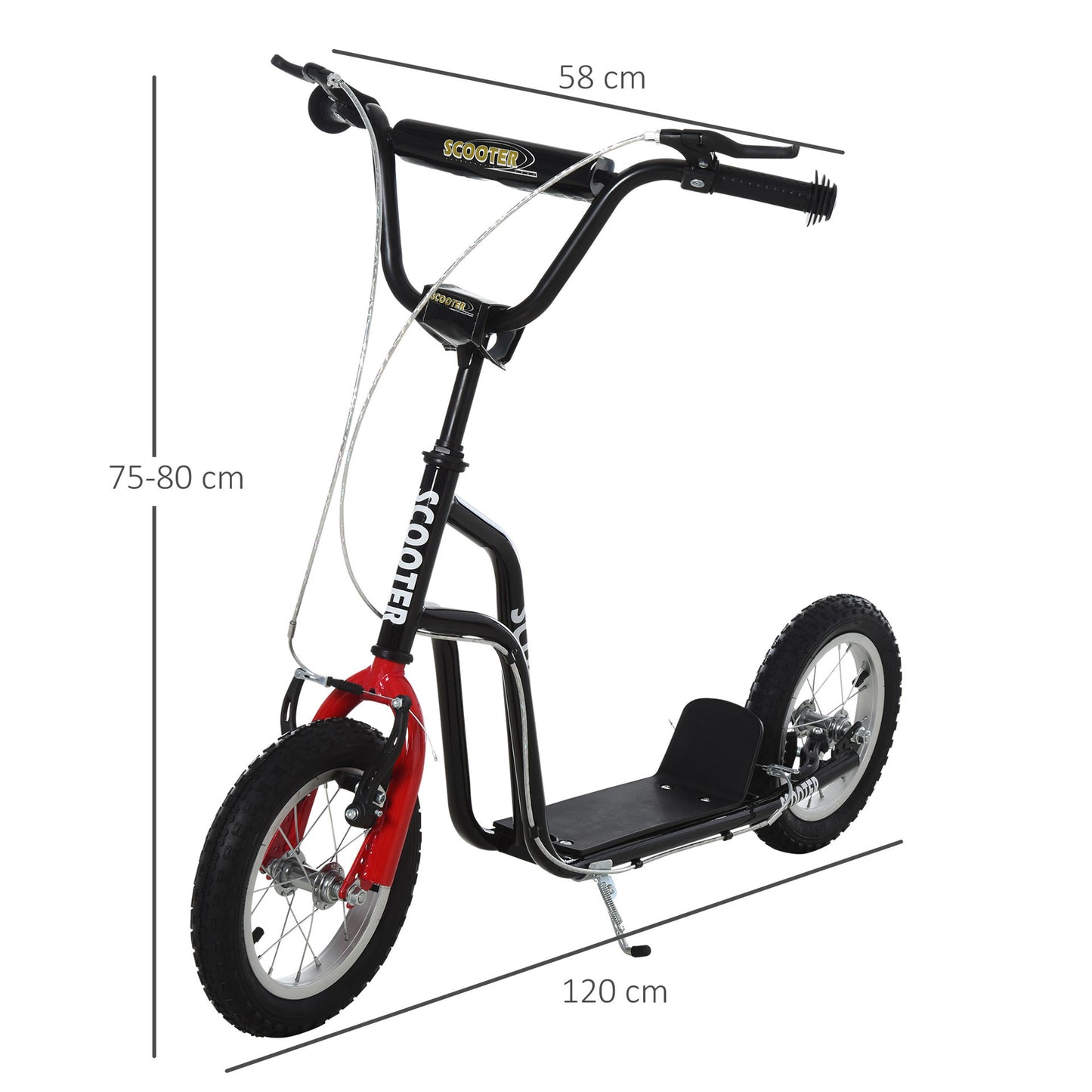 Nancy's Santa Cruz Scooter Voor Kinderen - Zwart - Staal, Aluminium, Rubber - 47,24 cm x 22,83 cm x 31,49 cm