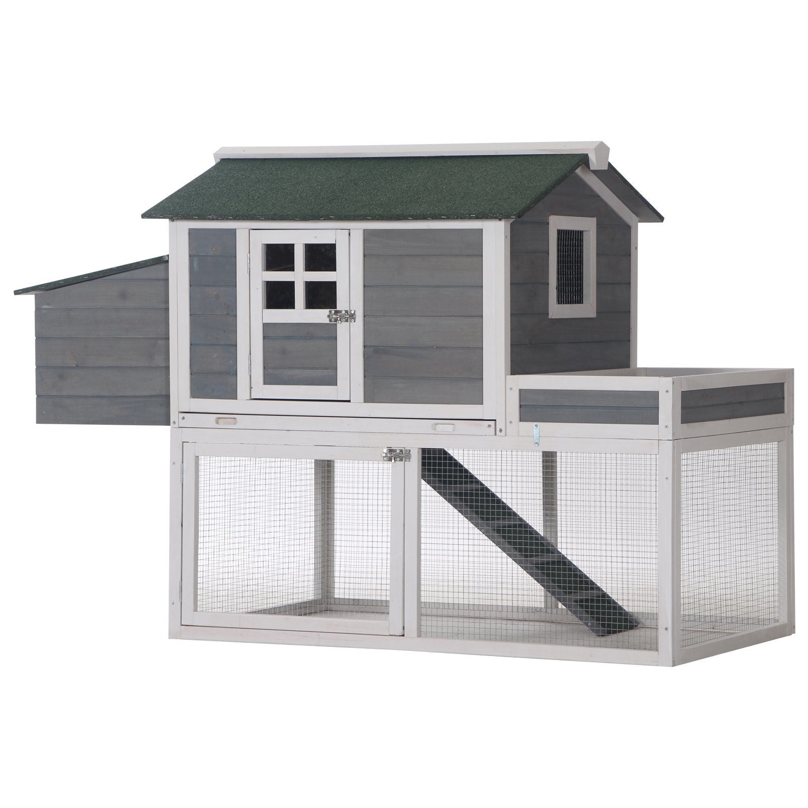 Poulailler Nancy's Vaca Falls - Gris - Bois, Métal - 62,99 cm x 31,49 cm x 43,3 cm