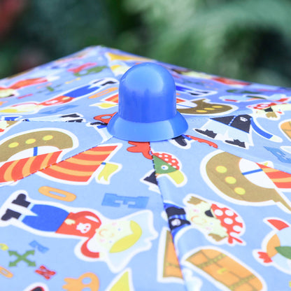 Nancy's Jalacte 4-delige kinderset tuintafel 2 klapstoelen parasol camping kinderzitset tuinmeubilair voor 3-5 jaar blauw