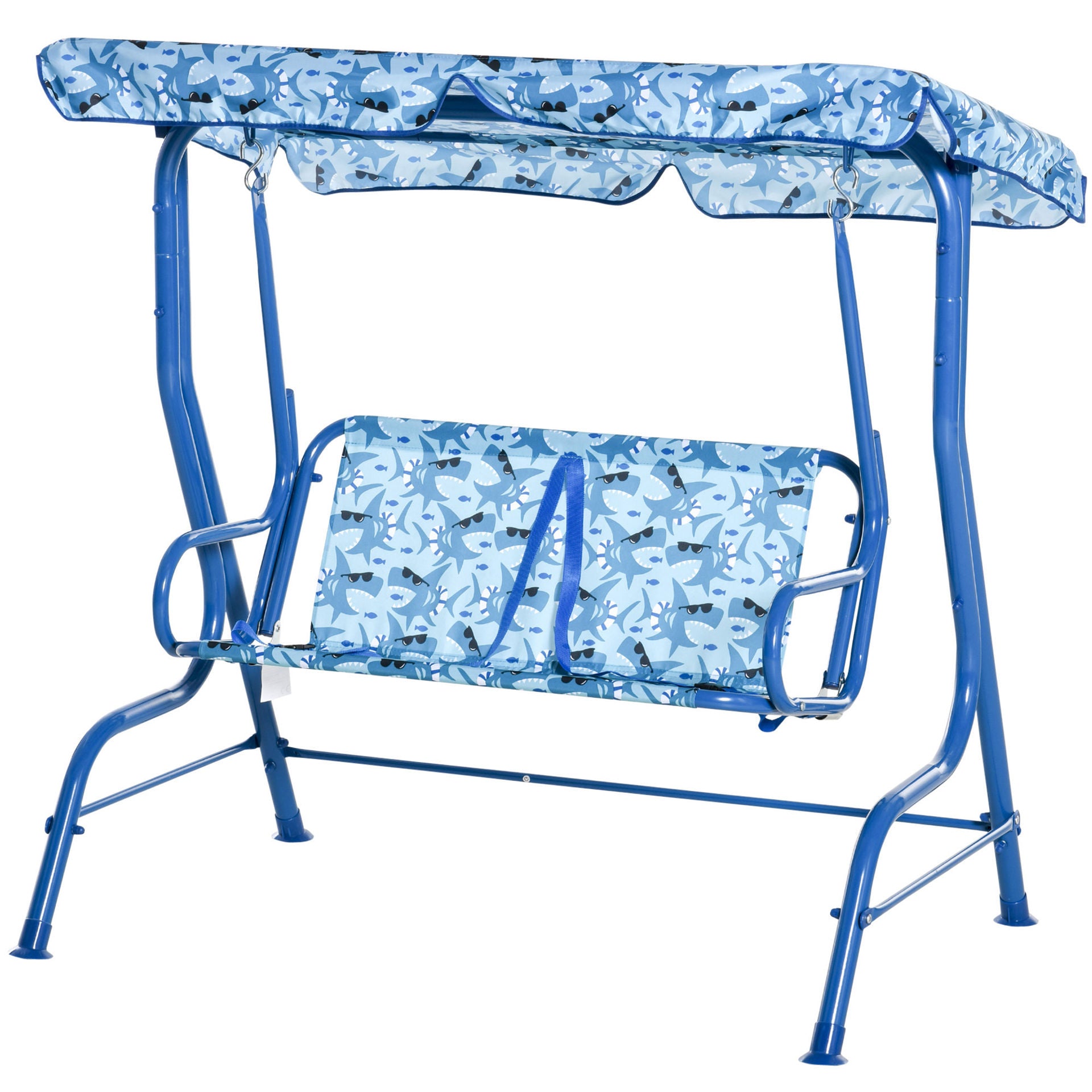 Nancy's Lime Cay Children's Swing Playground - Blauw - Metaal, Polyester - 43,3 cm x 27,55 cm x 43,3 cm