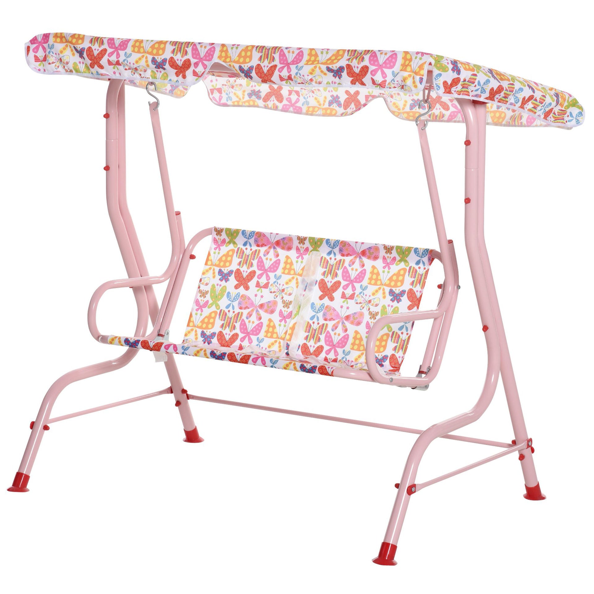 Nancy's Machaca Kinderschommel speeltuin - Roze - Metaal, Polyester - 43,3 cm x 27,55 cm x 43,3 cm