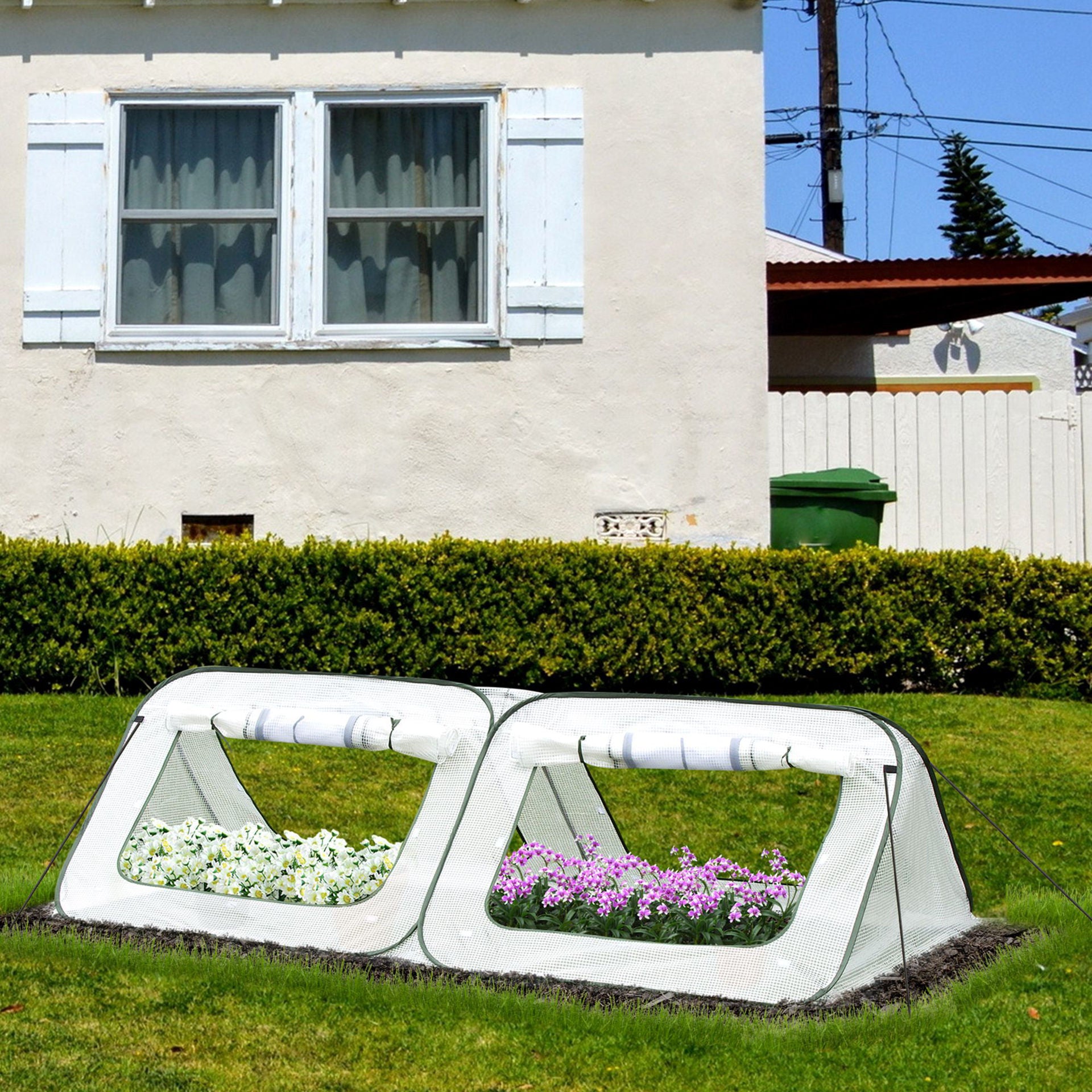 Nancy's 9 Stranden Pop-up Kas - Wit - Staal, Pe - 94,48 cm x 47,24 cm x 29,52 cm