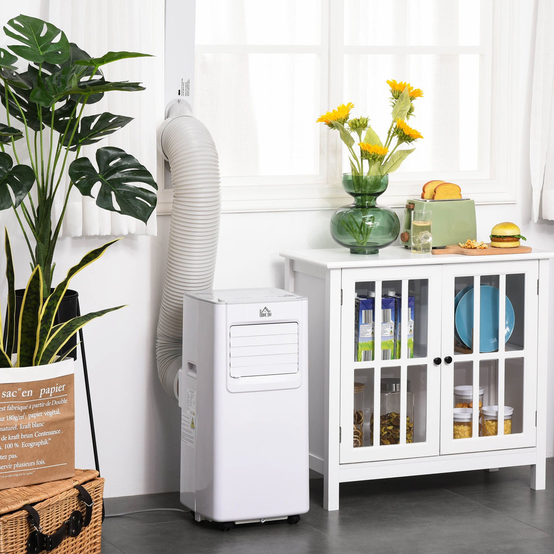 Nancy's Cedar Hill 4 Modes Mobiele Airconditioner met Afstandsbediening 24h timer - Wit, Grijs - Abs Kunststof, Koper, Aluminium - 12,91 cm x 12 cm x 26,69 cm