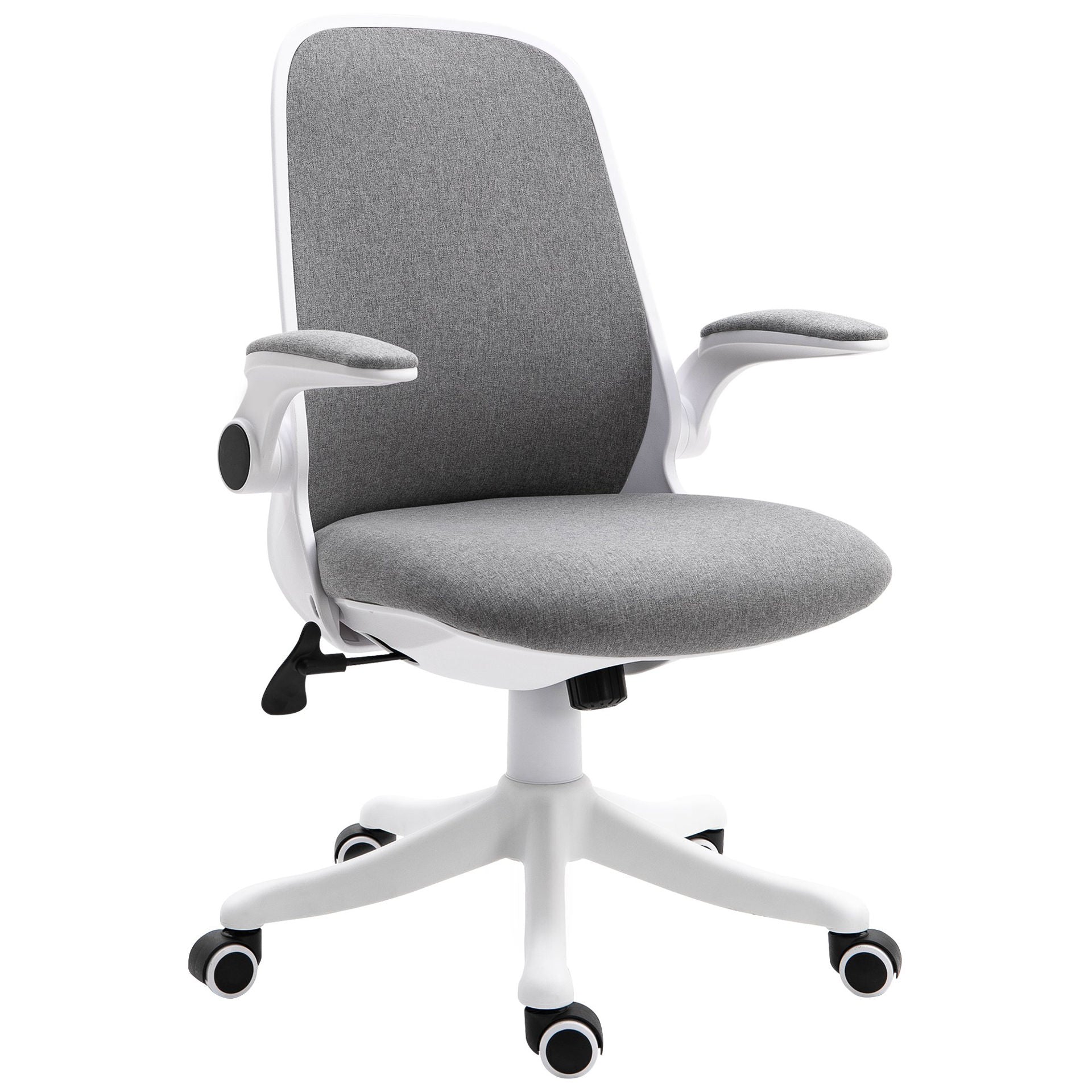 Nancy's Mount Hill Bureaustoel - Grijs, Wit - Schuim, Pvc, Nylon - 24,6 cm x 23,62 cm x 38,58 cm
