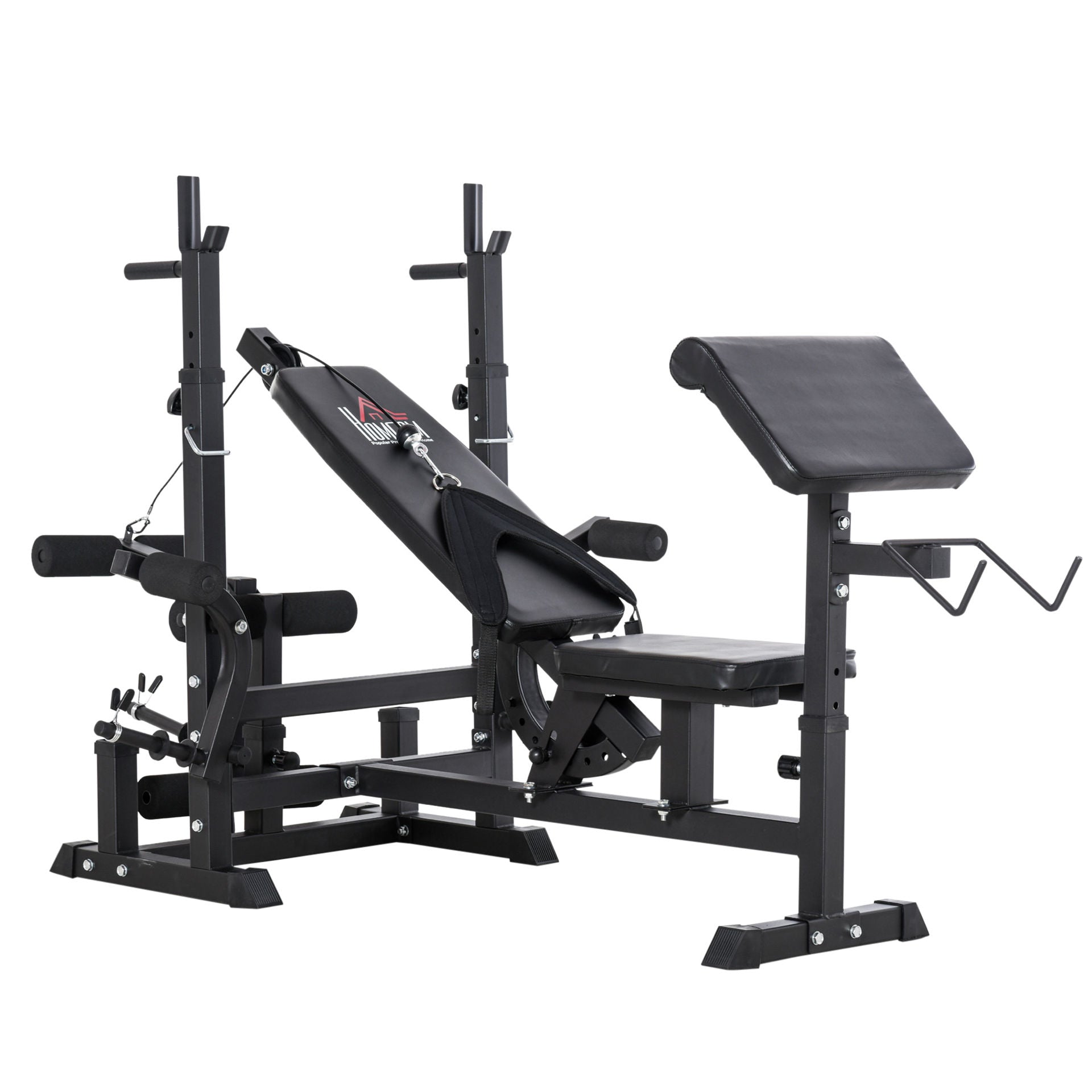 Nancy's A.I.'s Lake Multi Trainingsbank - Zwart - Staal, Pu - 82,67 cm x 43,3 cm x 40,55 cm