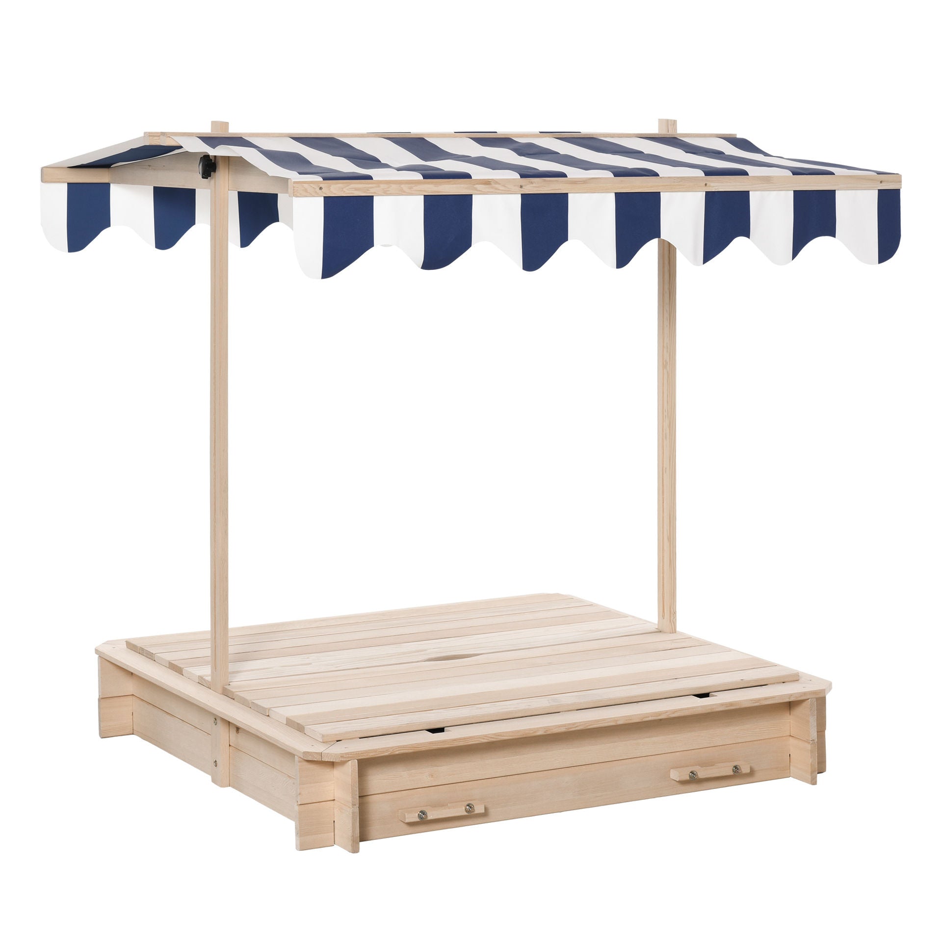 Nancy's Albemarle Sandbox with Removable Roof - Wooden Sandbox - Children's Sandbox - Pine Wood - ± 105 x 105 x 120 cm