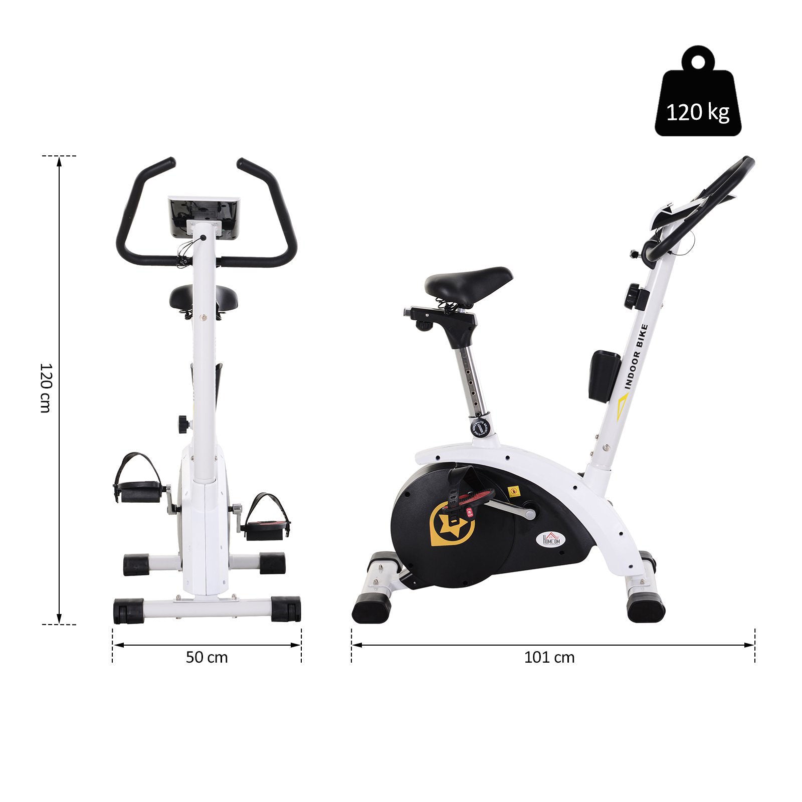 Nancy's Alexandra Hometrainer - Wit - Staal, Abs - 19,68 cm x 39,76 cm x 47,24 cm