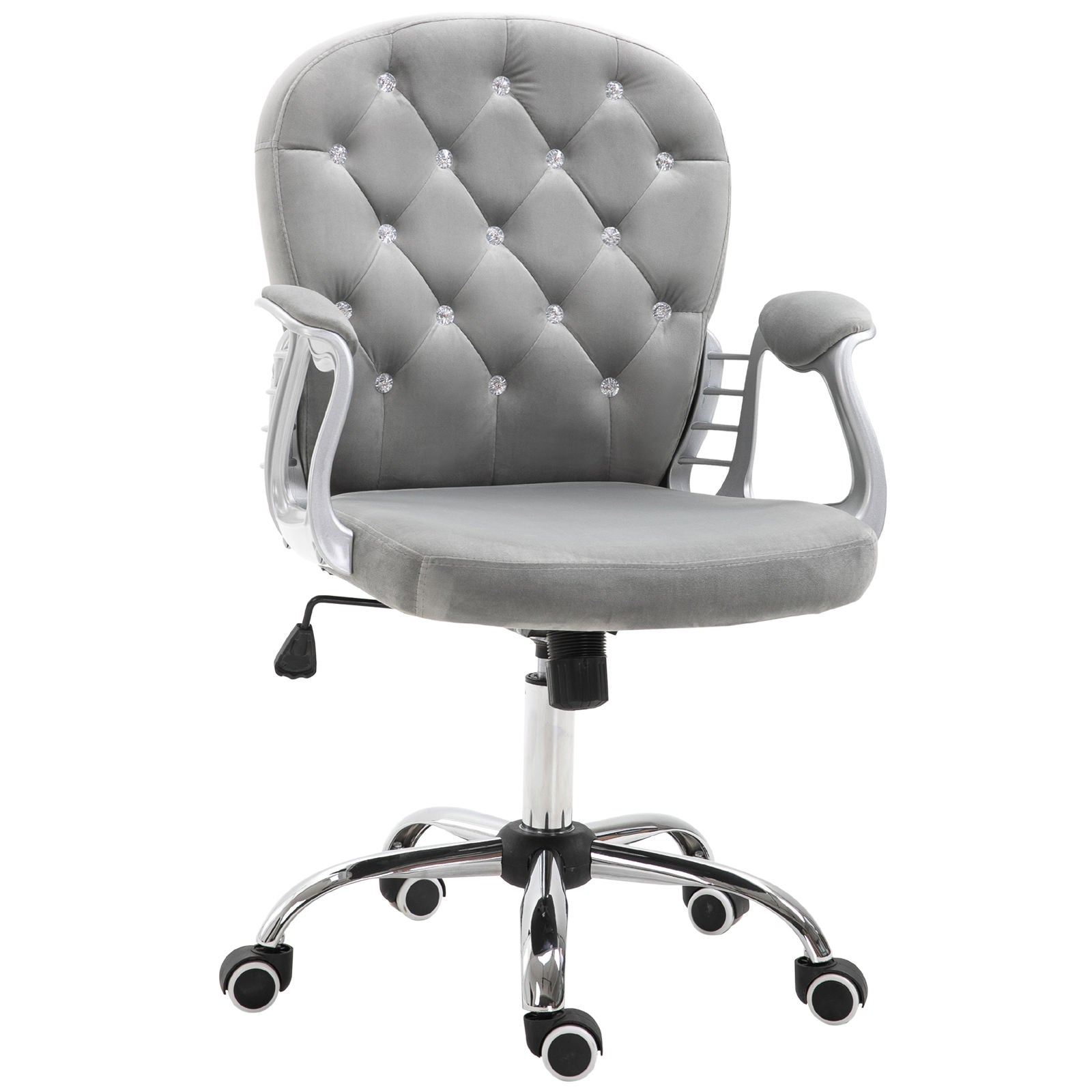 Nancy's Alice Lake Office Chair - Ergonomic - Height Adjustable - Grey - Velvet
