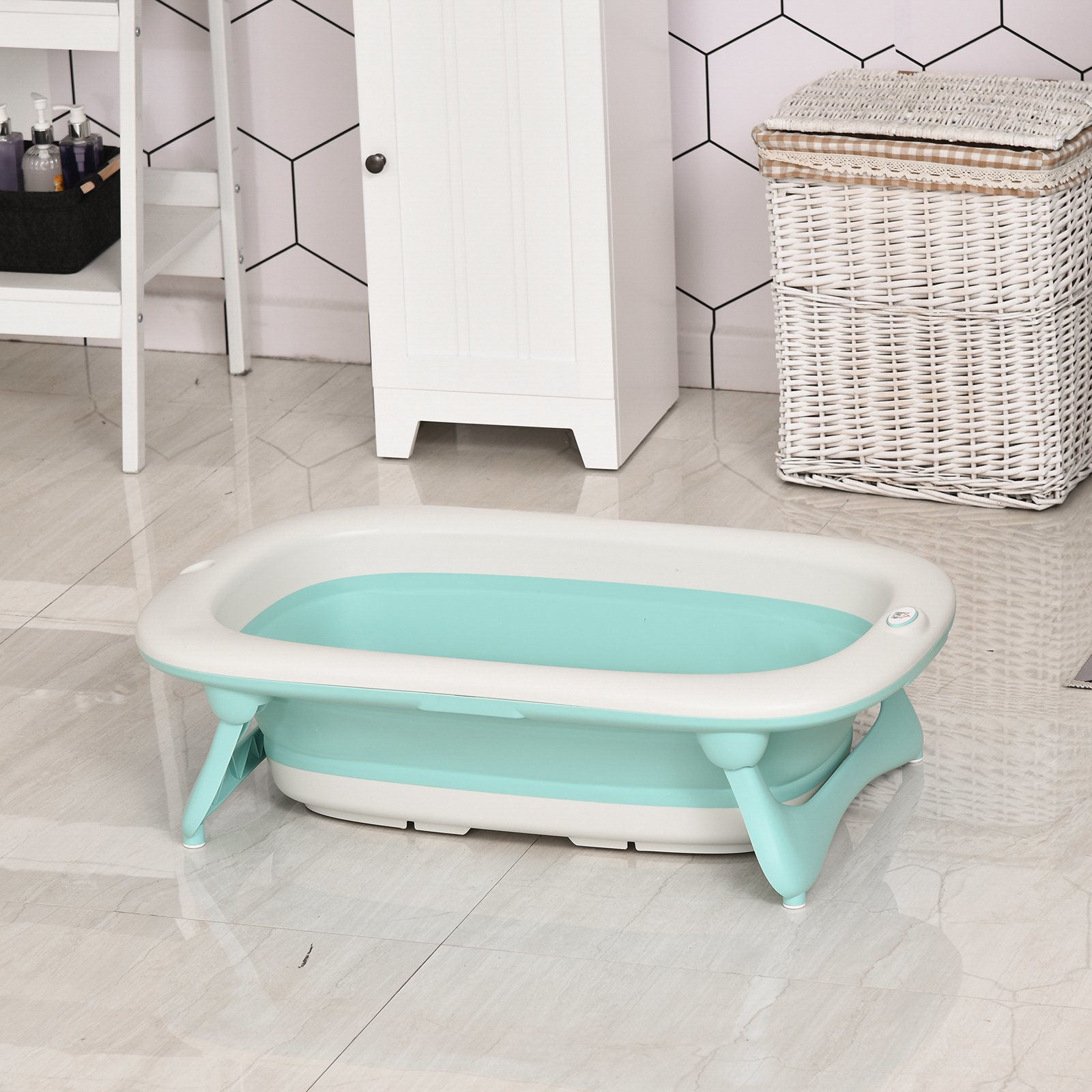 Nancy's Allan Cot Baby Bath - Groen - Pe, Tpe - 33,26 cm x 19,88 cm x 9,44 cm