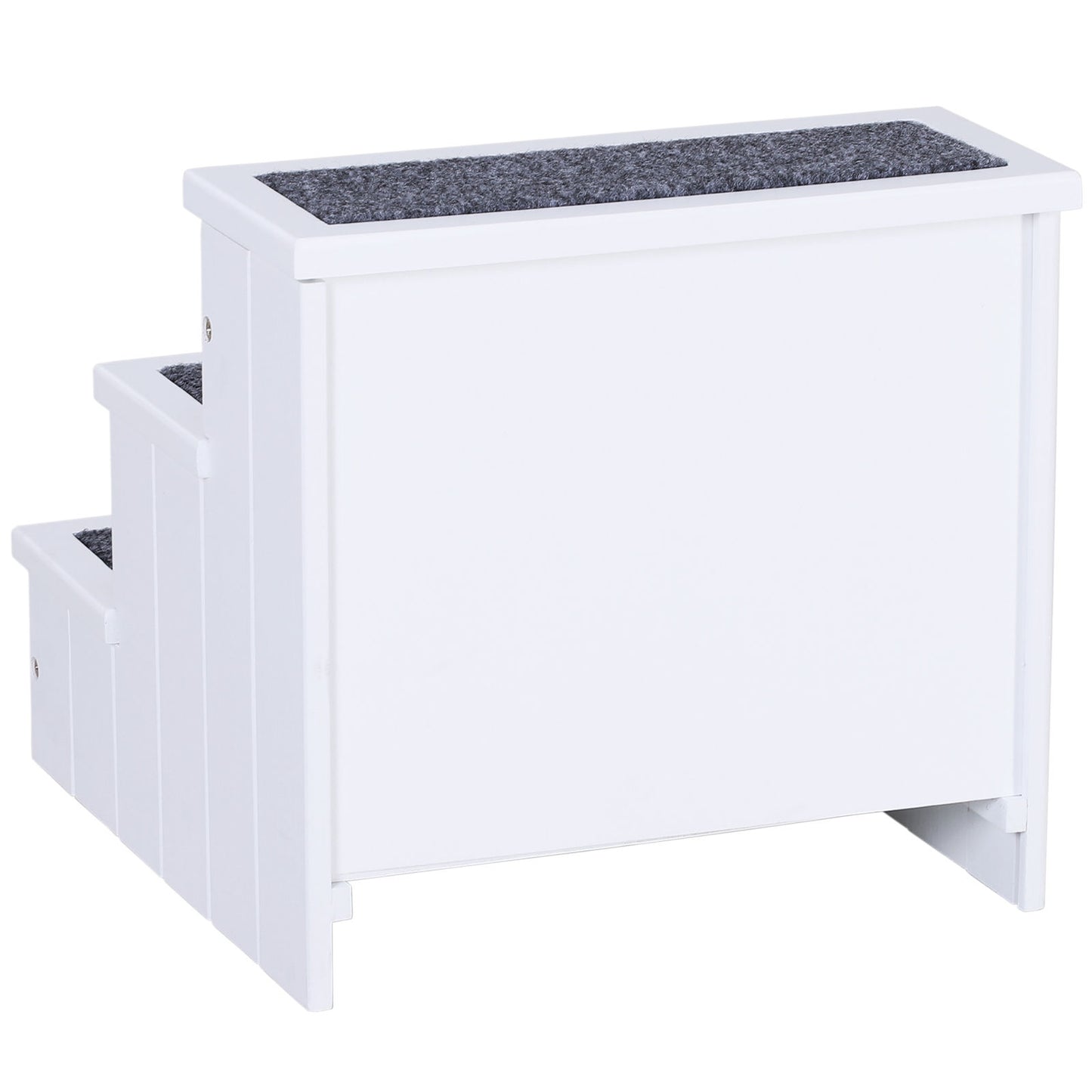 Nancy's Allandale Dog Stairs - Wit - Dennenhout, Needlefelt - 15,94 cm x 17,51 cm x 14,96 cm