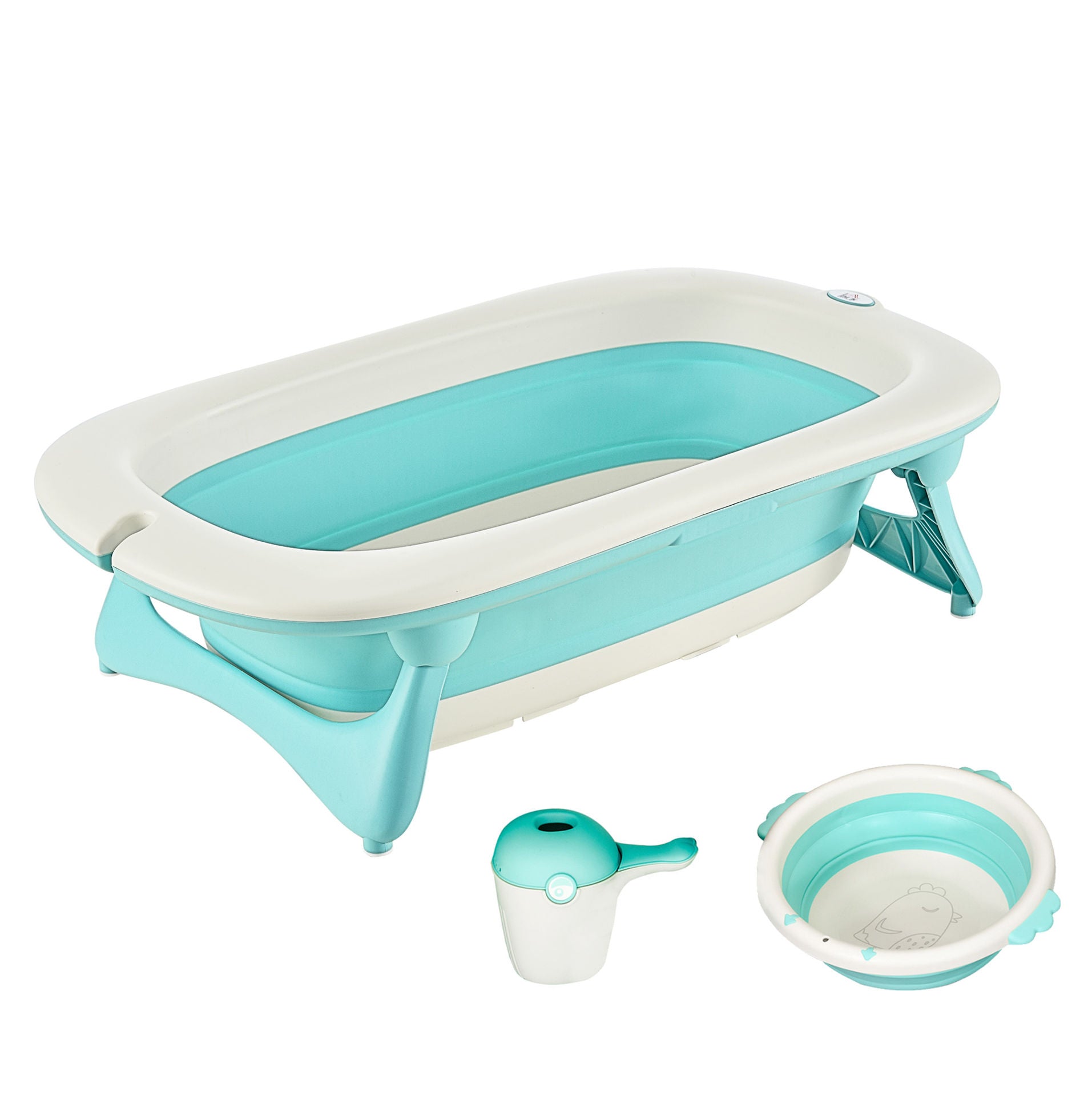 Nancy's Allen Bay Baby Bath - Groen - Pe, Tpe - 33,26 cm x 19,88 cm x 9,44 cm