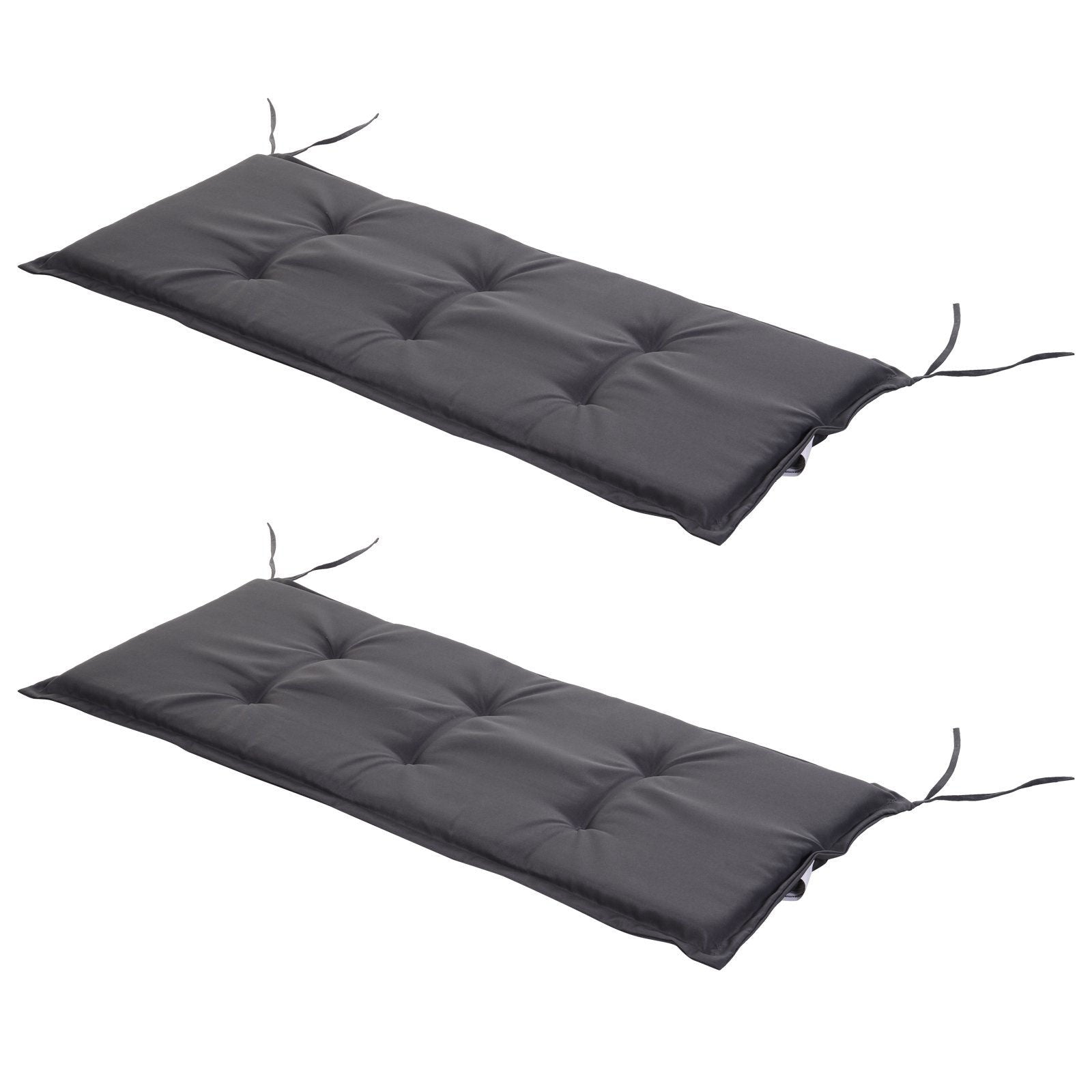 Nancy's Amy Island Bench Pad Set - Grijs - Polyester, Foam - 47,24 cm x 19,68 cm x 1,96 cm