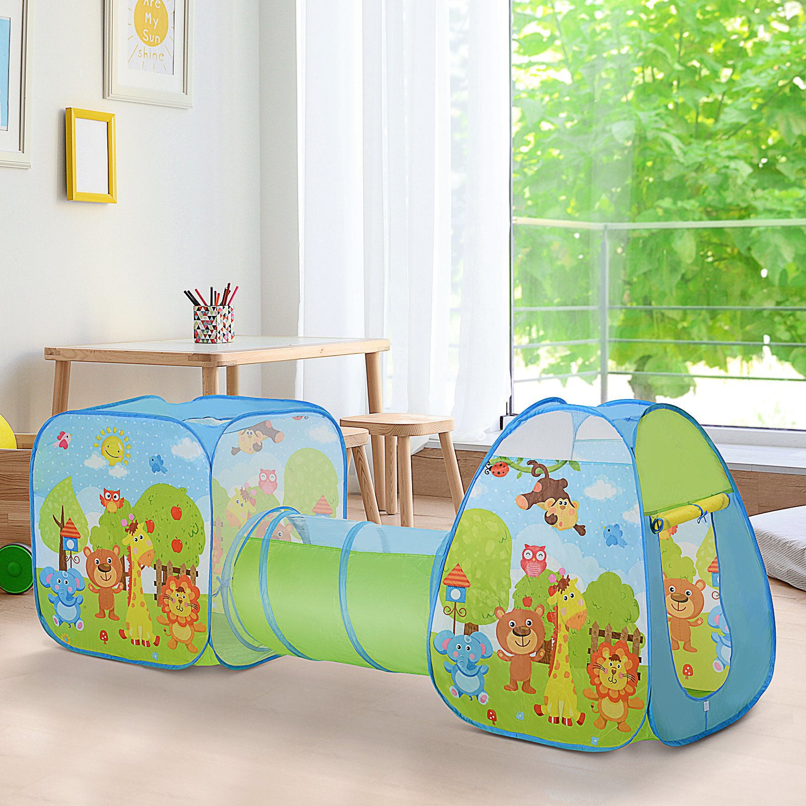 Tente de jeu Nancy's Andys Cove - Tunnel de jeu - Vert - Polyester, Acier