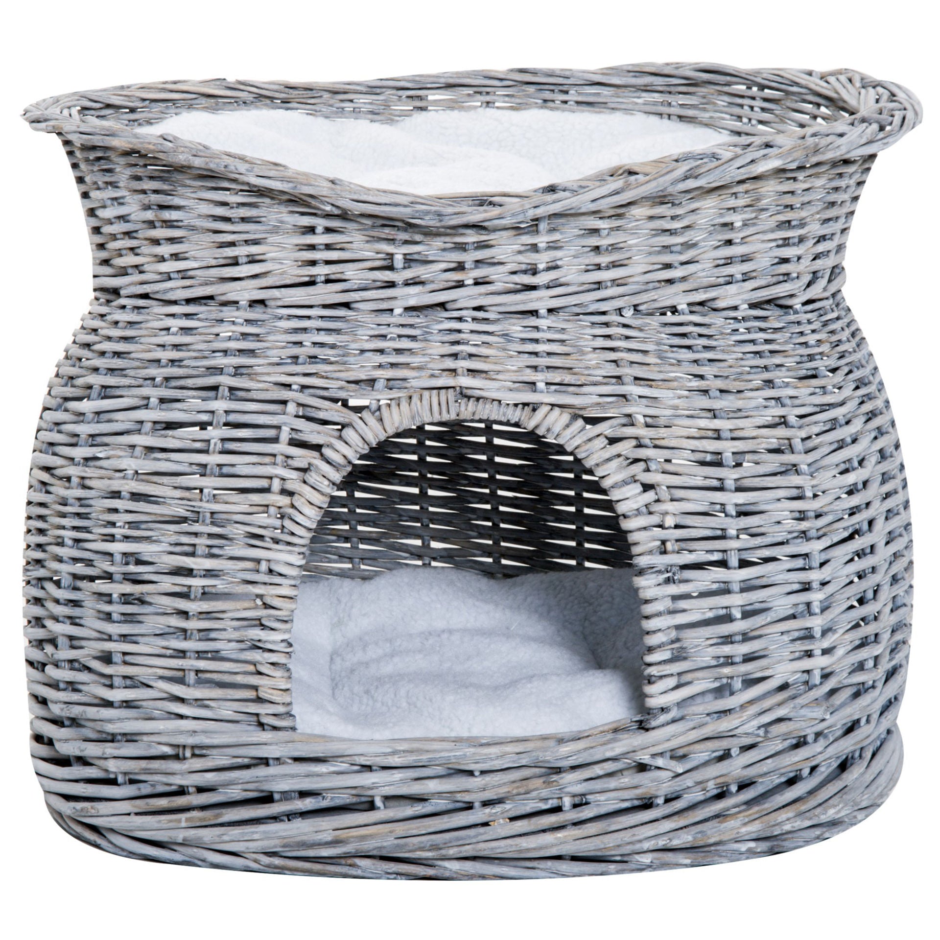 Nancy's Annand Bog Rotan kattenmand Kattenhut met kussen Kattengrot Kattenhuis met liggend dak