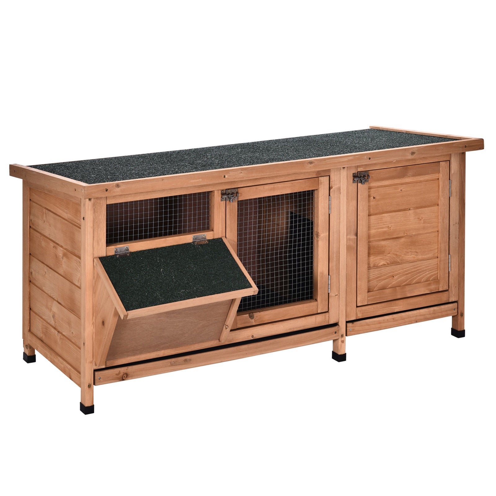 Nancy's Anson Konijnenkooi - Groen - Firwood, Metaal - 44,09 cm x 19,68 cm x 21,25 cm