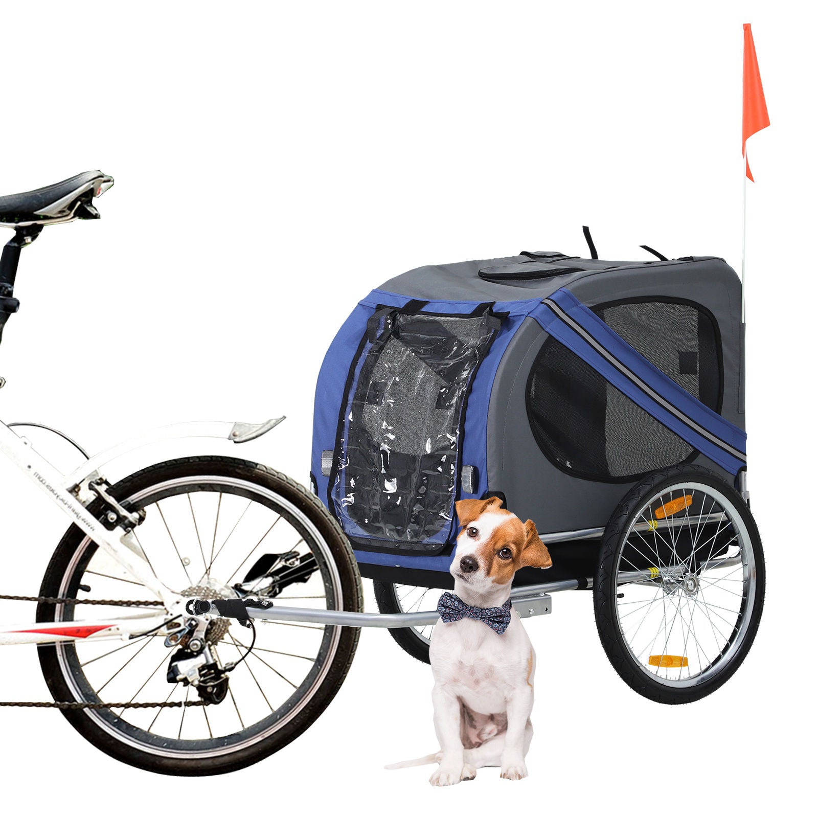 Nancy's Apex Lake Dog Trailer - Gris, Bleu - Oxford, Tissu, Métal - 51,181 cm x 28,74 cm x 35,43 cm
