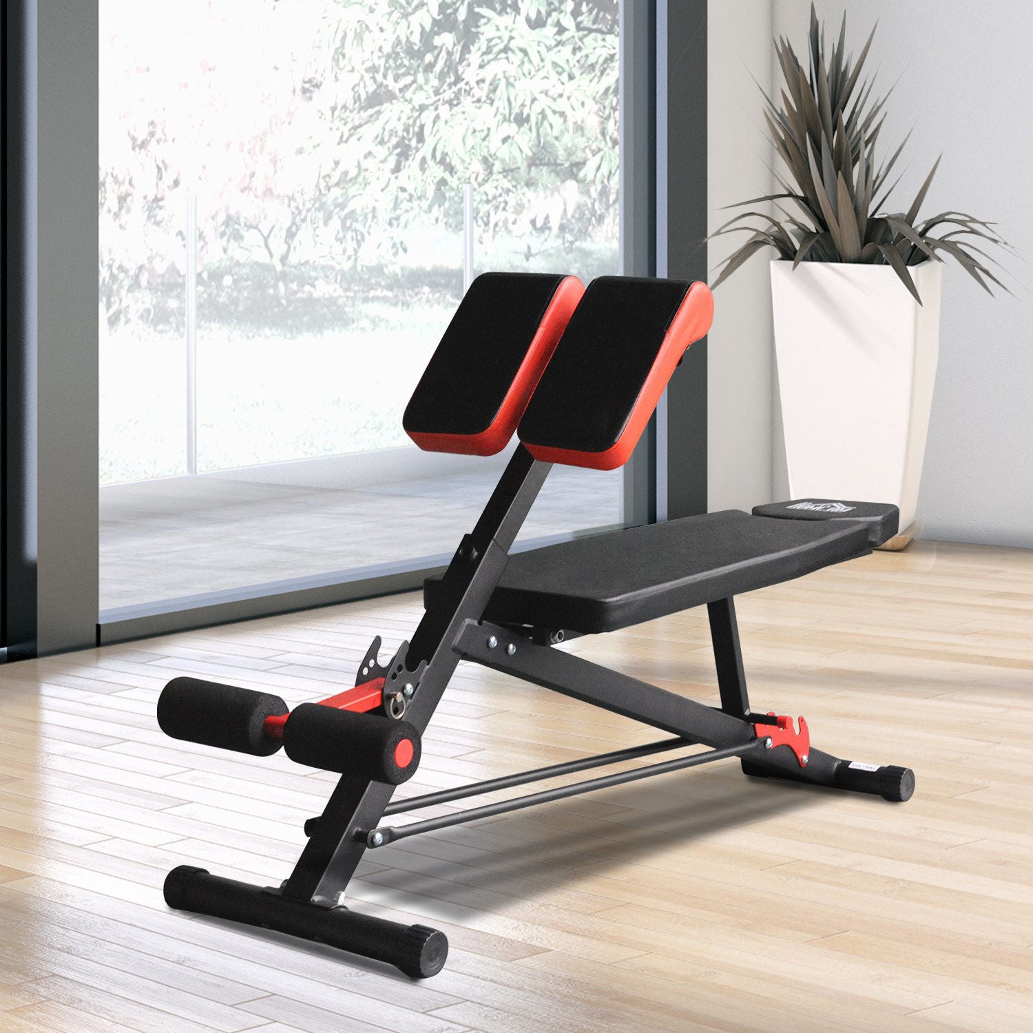 Nancy's Appelo Weight Bench - Training Bench - Weight Bench - Adjustable - Versatile - Black / Red