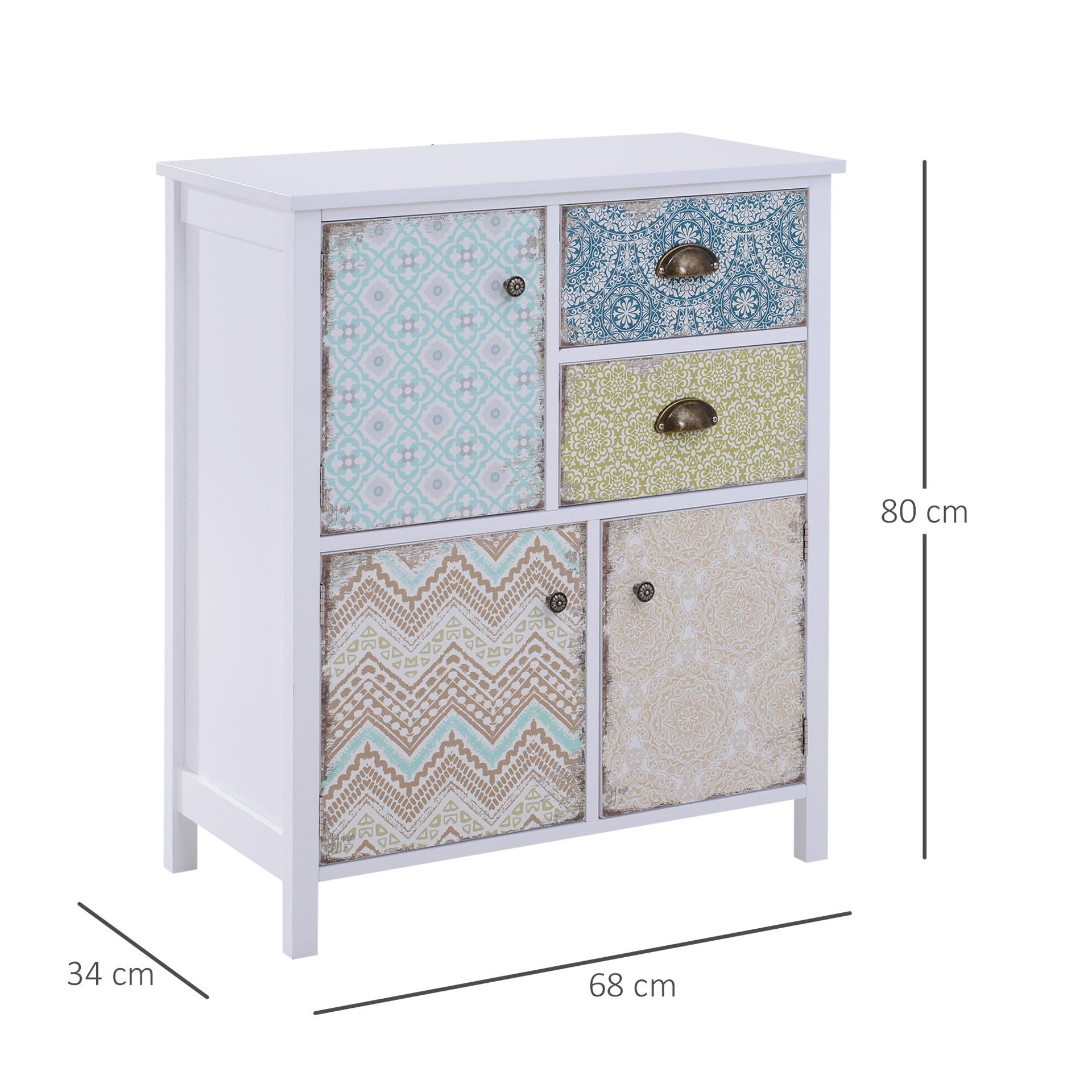 Nancy's Arden DressoirKast - Wit - Hout, Mdf - 26,77 cm x 13,39 cm x 31,5 cm