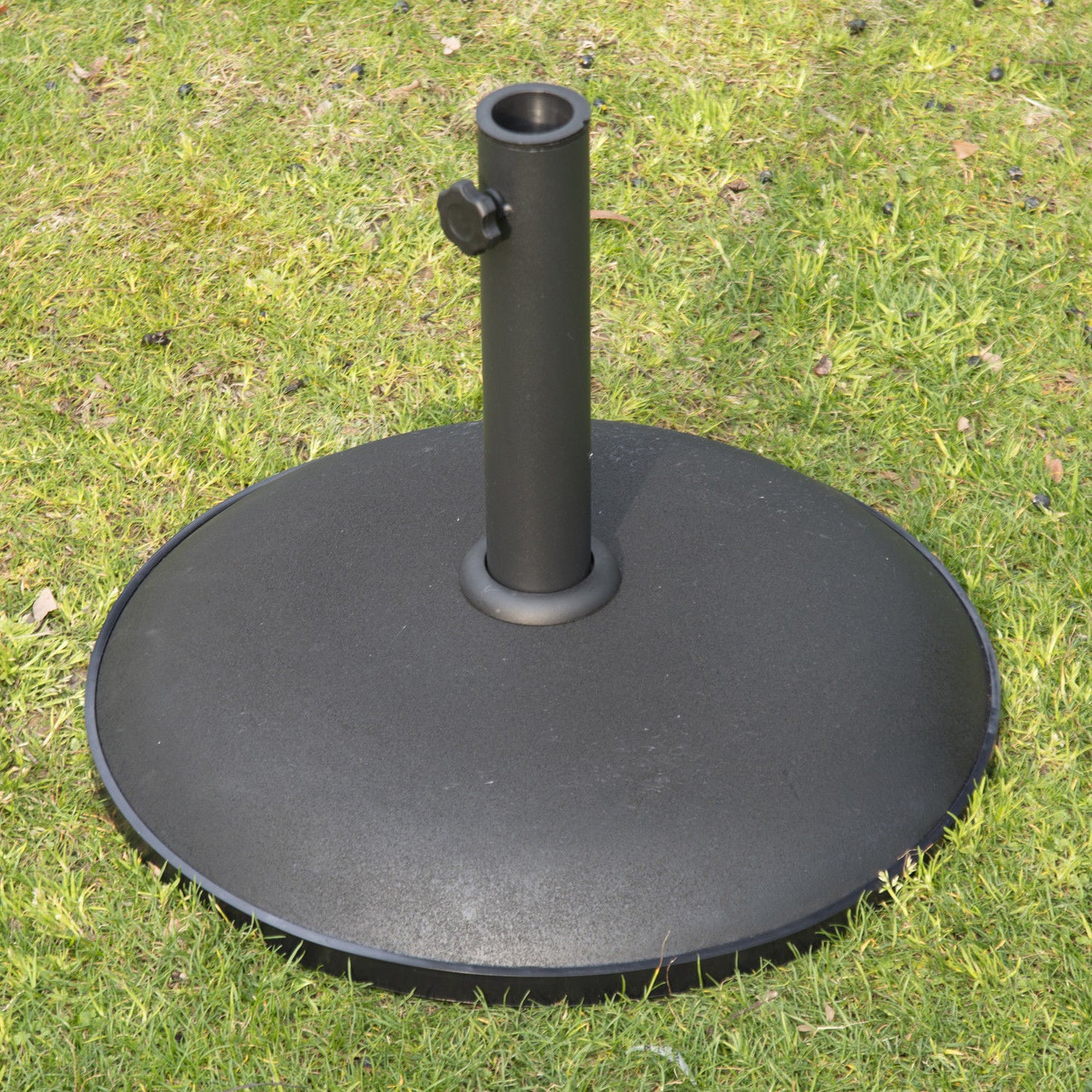 Nancy's Ardoch Parasolstandaard - Zwart - Staal, Cement -Geschikt voor parasolstok  Ø35m, Ø38mm en Ø48mm