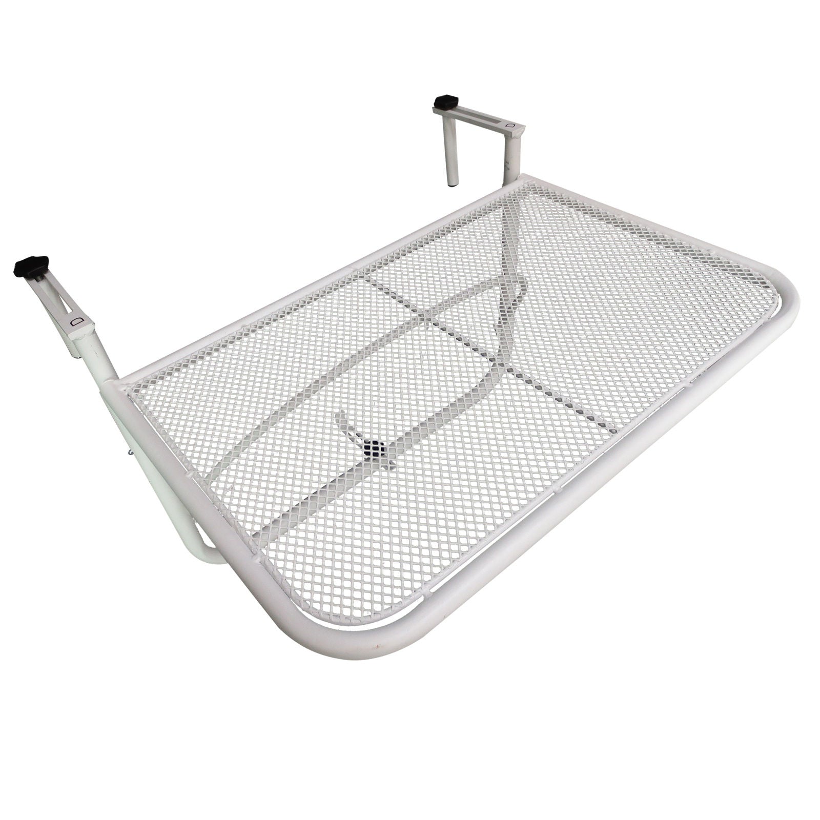 Nancy's Arran Balkon Hangtafel - Wit - Metaal - 23,62 cm x 22,2 cm x 17,71 cm