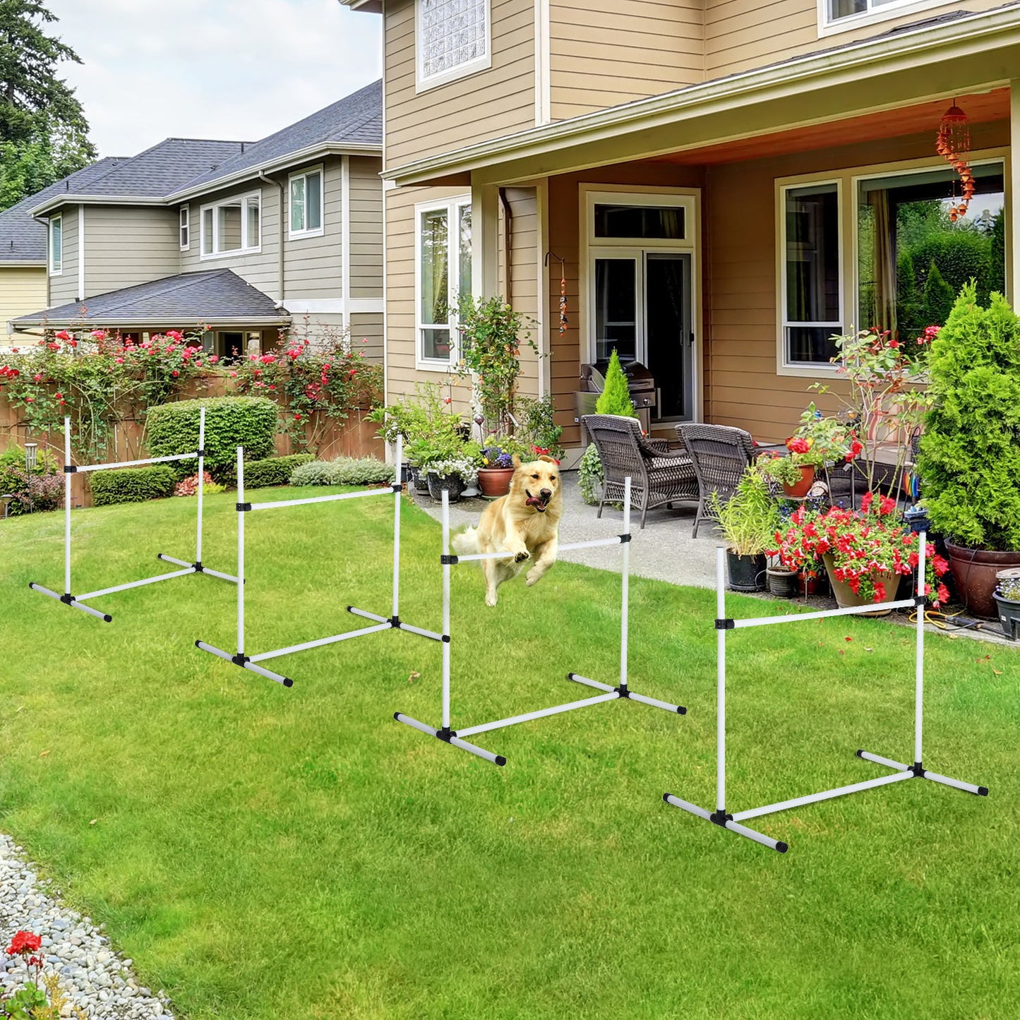 Nancy's Arrow Lake Agility Hurdle Set - Wit - Kunststof - 37,4 cm x 25,59 cm x 37,4 cm