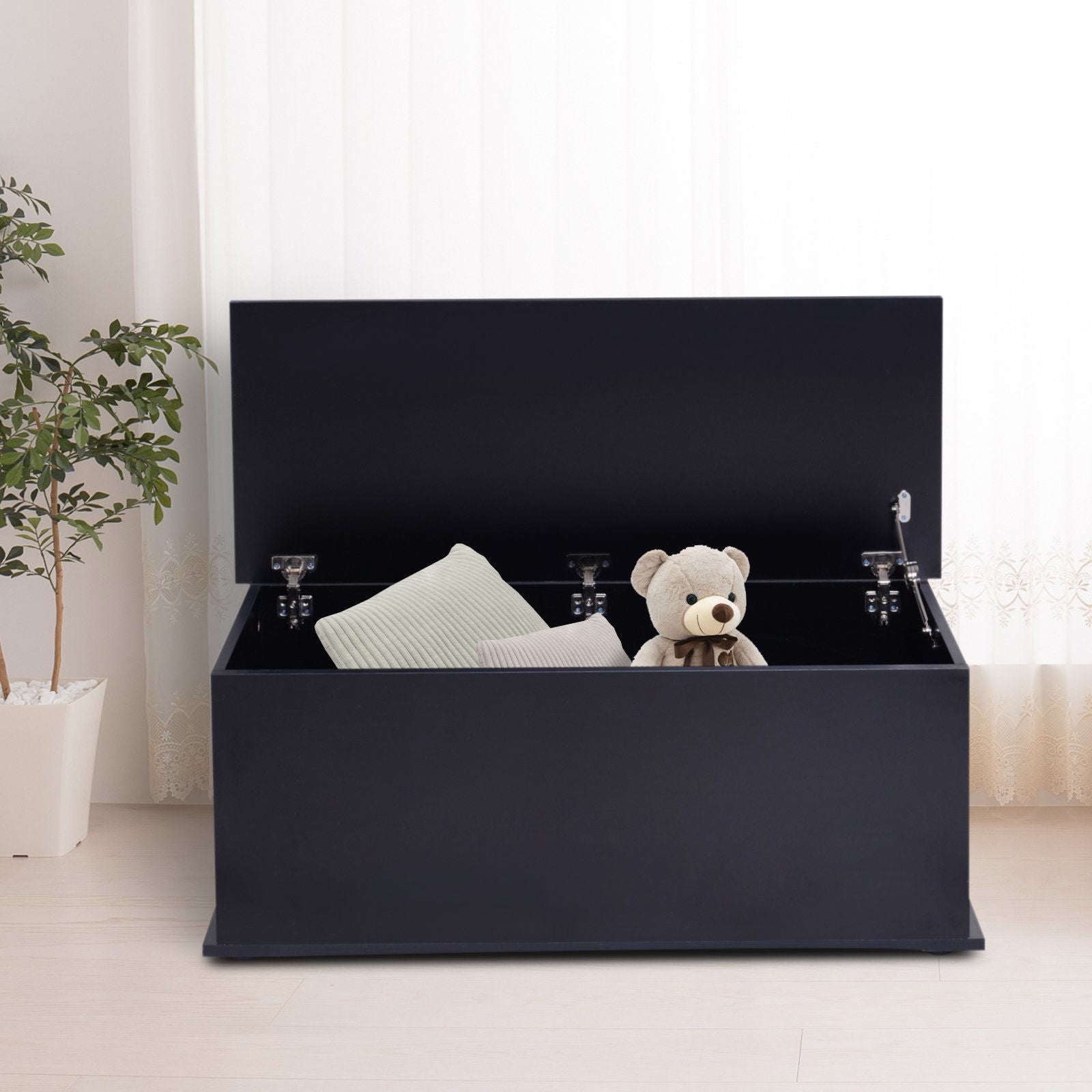 Coffre de rangement Nancy's Art Lake - Banc de rangement - Banc - Noir