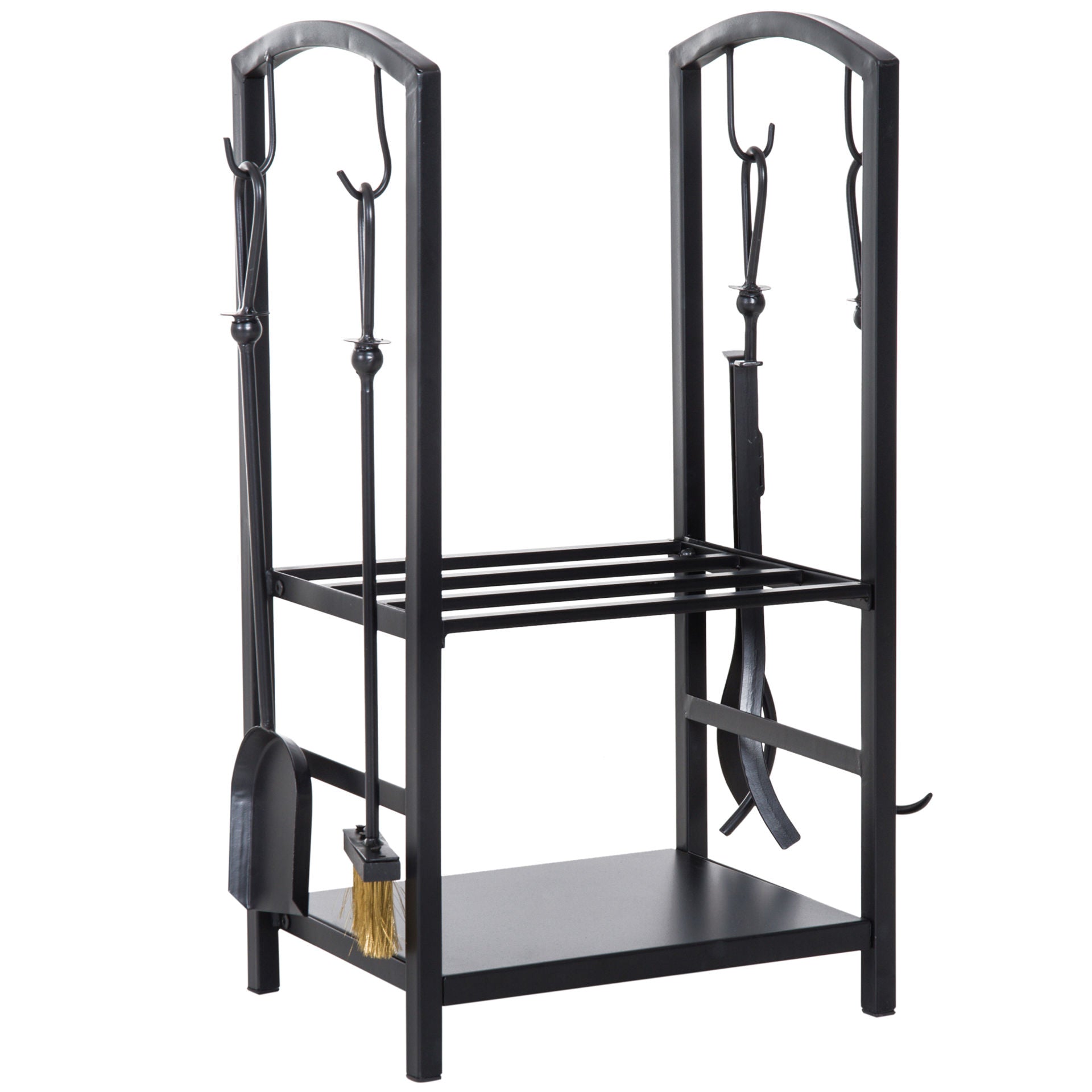 Nancy's Ash Lake Firewood Rack - Firewood Rack - Firewood Storage - Black - Steel