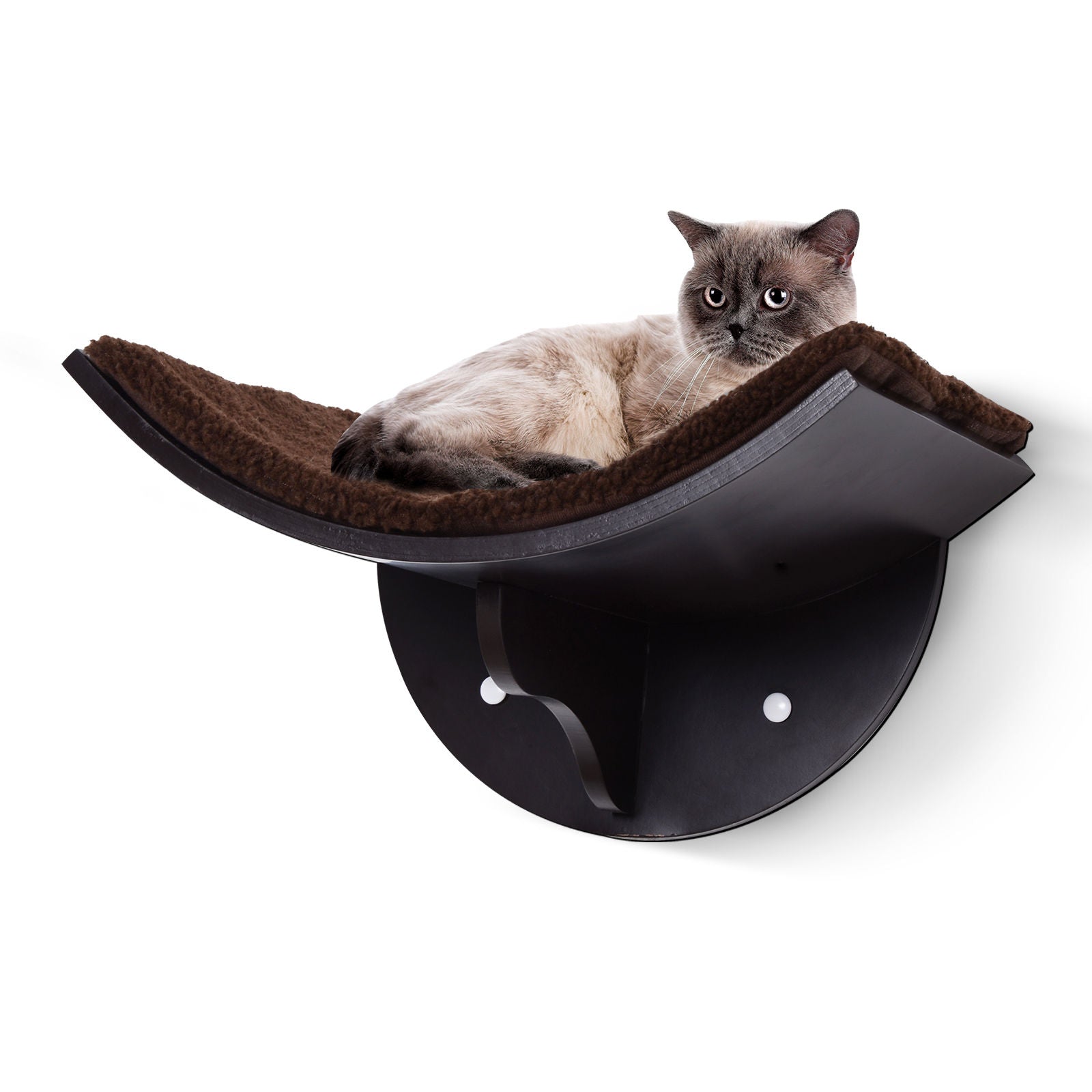 Chaise longue pour chat Aston de Nancy Chaise longue murale pour chat Lit pour chat Étagère pour chat Coussin mural en peluche MDF