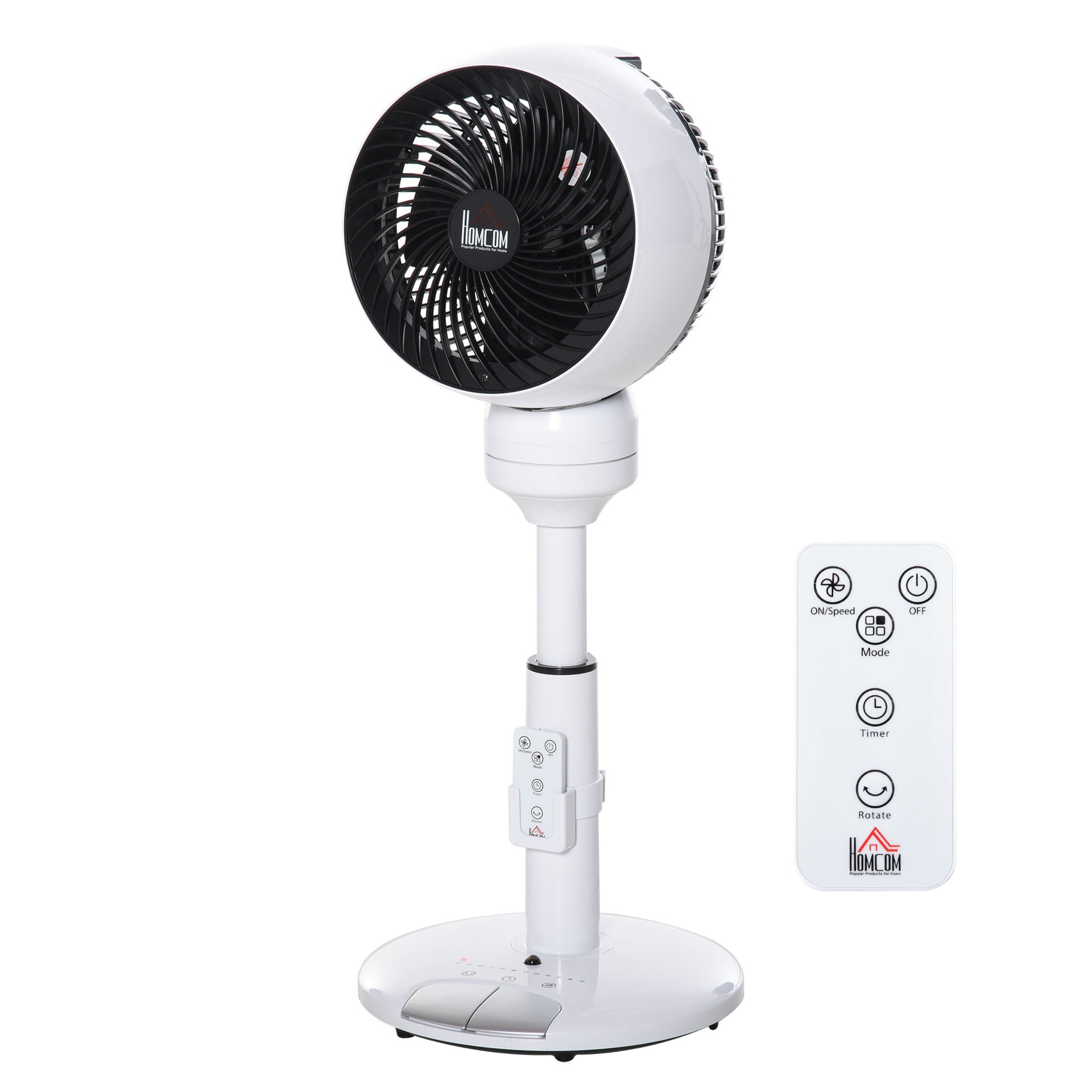 Nancy's Auld Lake Voetstuk Ventilator - Zwart, Wit - Abs, Pp Kunststof, Staal - 11,02 cm x 11,02 cm x 27,55 cm