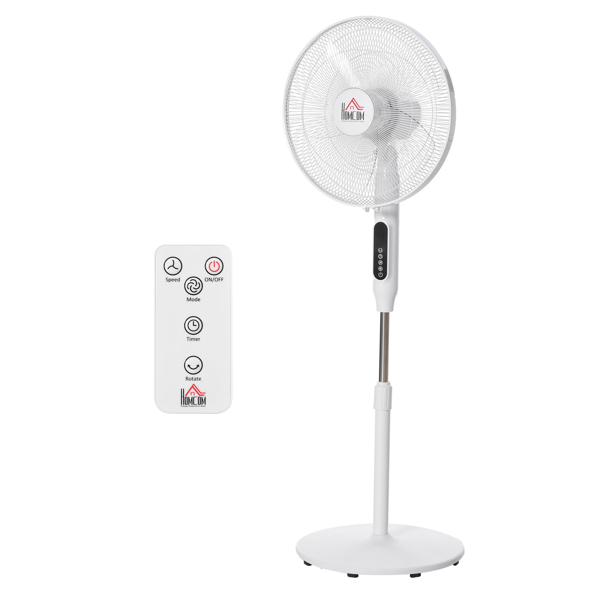 Nancy's Ault Drain Staande Ventilator - Zwart, Wit - Abs, Pp, Staal - 17,71 cm x 16,53 cm x 46,45 cm