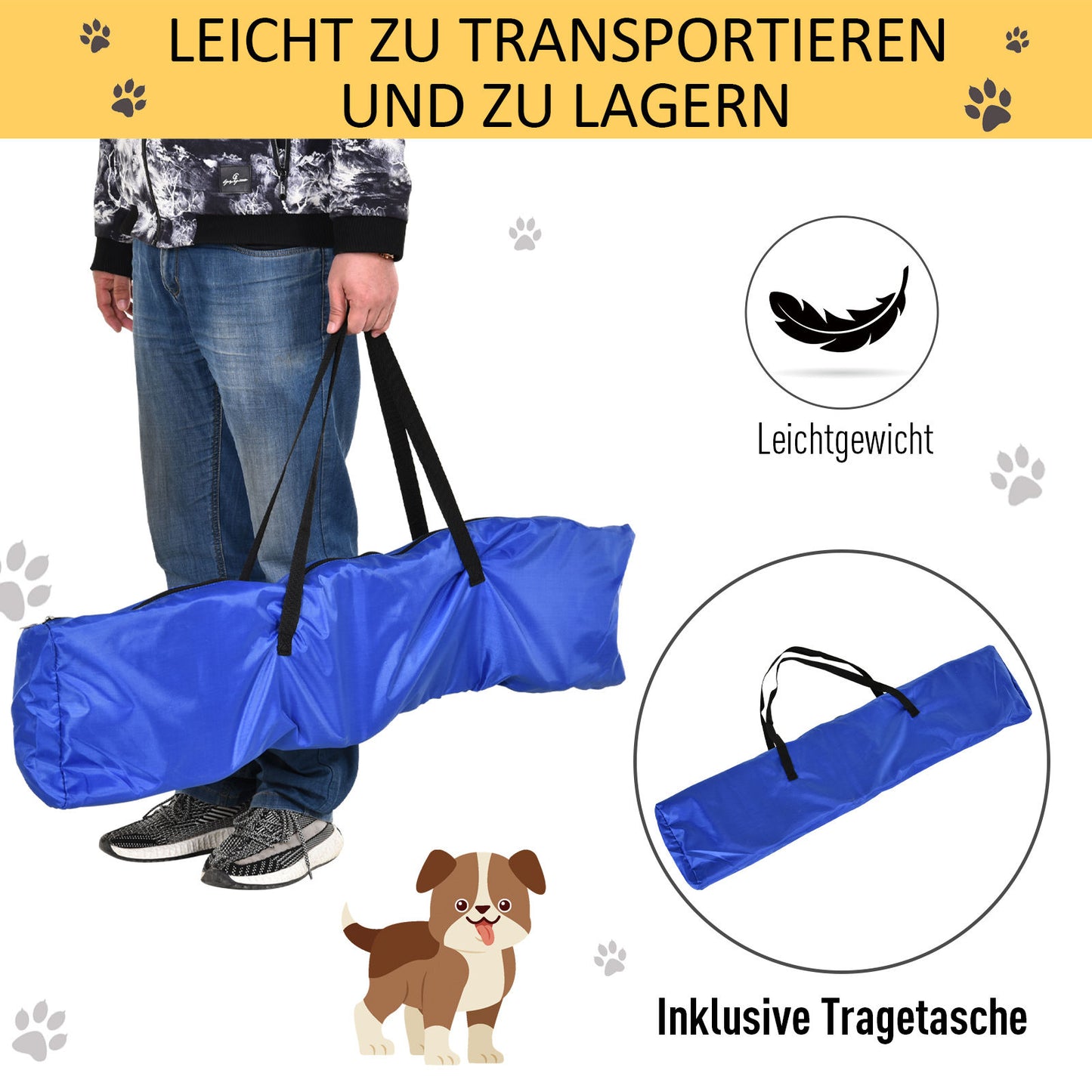 Nancy's Bab Creek Honden behendigheid set 3-in-1 training voor huisdieren, tas inbegrepen