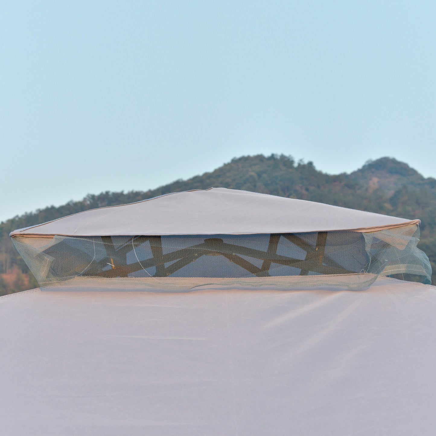Nancy's Emmetsburg Tuinpaviljoen - Partytent - 4x Zijwanden - Polyester - Grijs -± 300 x 300 cm
