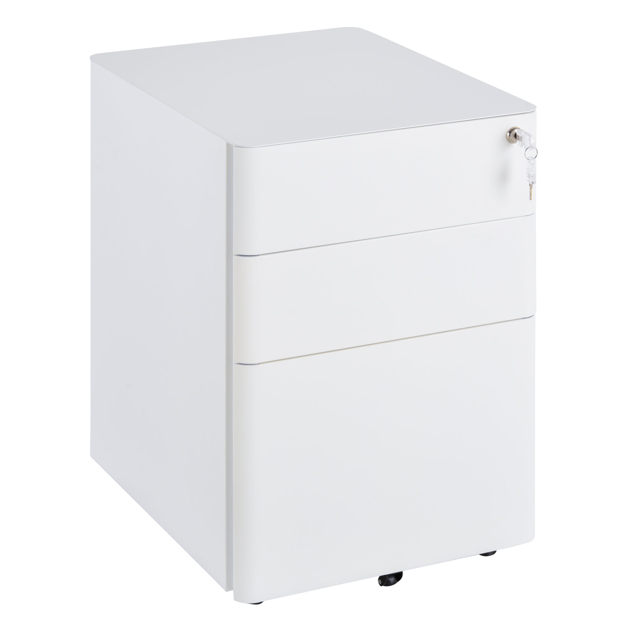 Classeur Sausalito de Nancy - Bloc à tiroirs - Armoire de bureau - Blanc - Acier - ± 40 x 50 x 60 cm