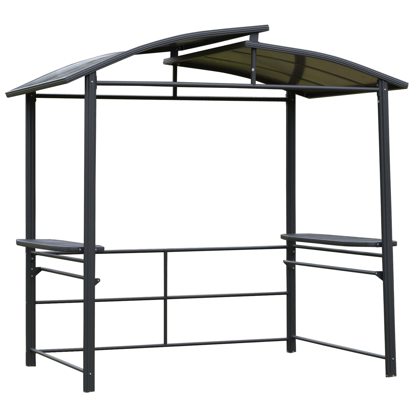 Nancy's Coeur d’Alene Grillpaviljoen - Vlam Beschermend dak - Staal - Donkergrijs/Geelbruin - 240 x 150 x 230 cm