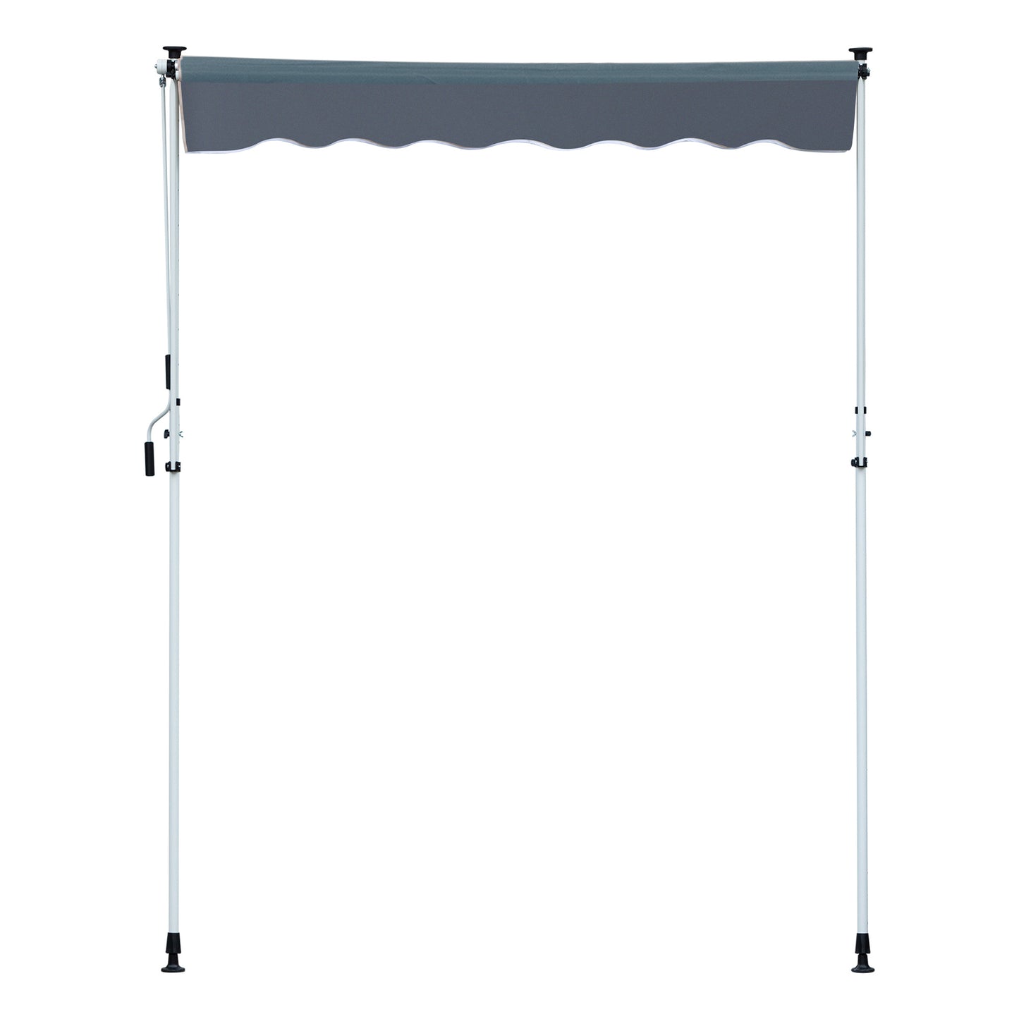 Nancy's Bellows Falls Luifel - Aluminium/IJzer/Polyester - Zonwering - Handslinger - Roomwit - 200 x 120 cm