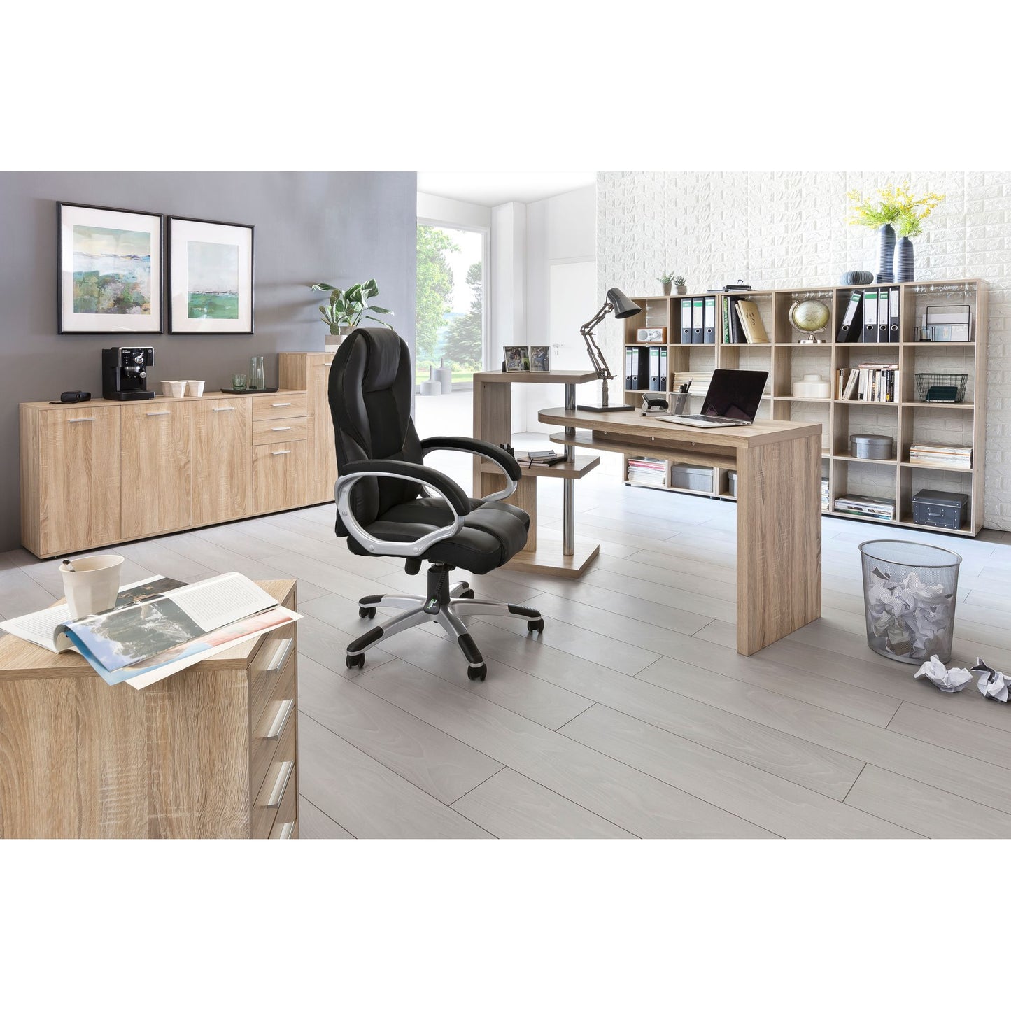 Nancy's Caton Bureaustoel - Directiestoel - Draaistoel - Ergonomische bureaustoel - Verstelbaar - Zwart